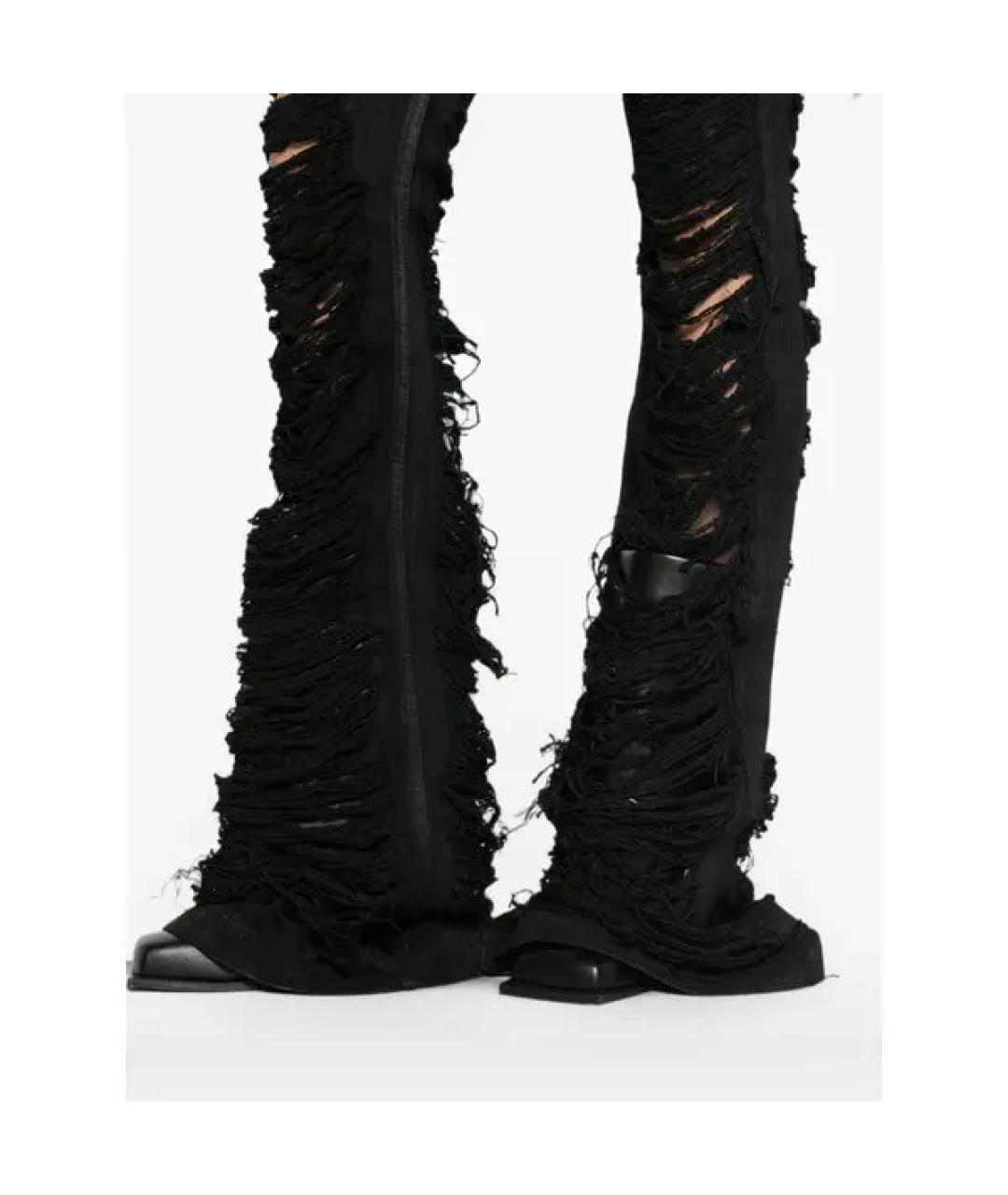 RICK OWENS DRKSHDW Черные хлопковые джинсы клеш, фото 3