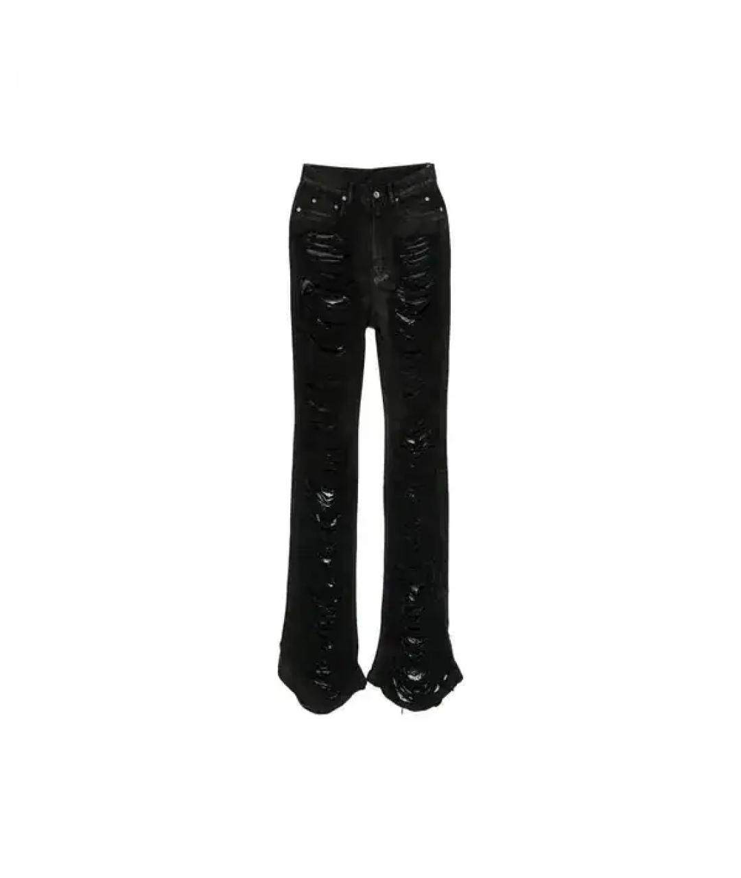 RICK OWENS DRKSHDW Черные хлопковые джинсы клеш, фото 5