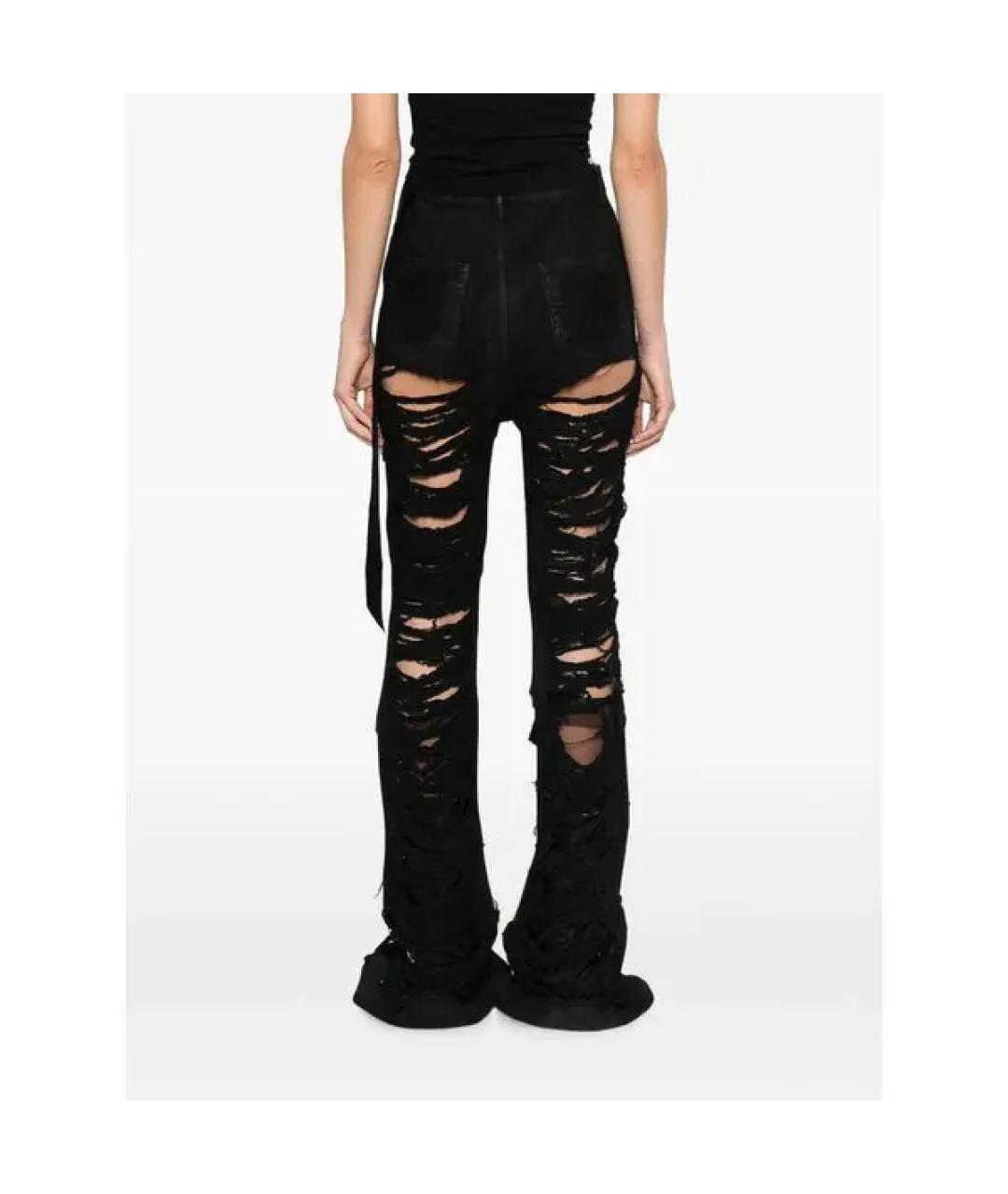 RICK OWENS DRKSHDW Черные хлопковые джинсы клеш, фото 4