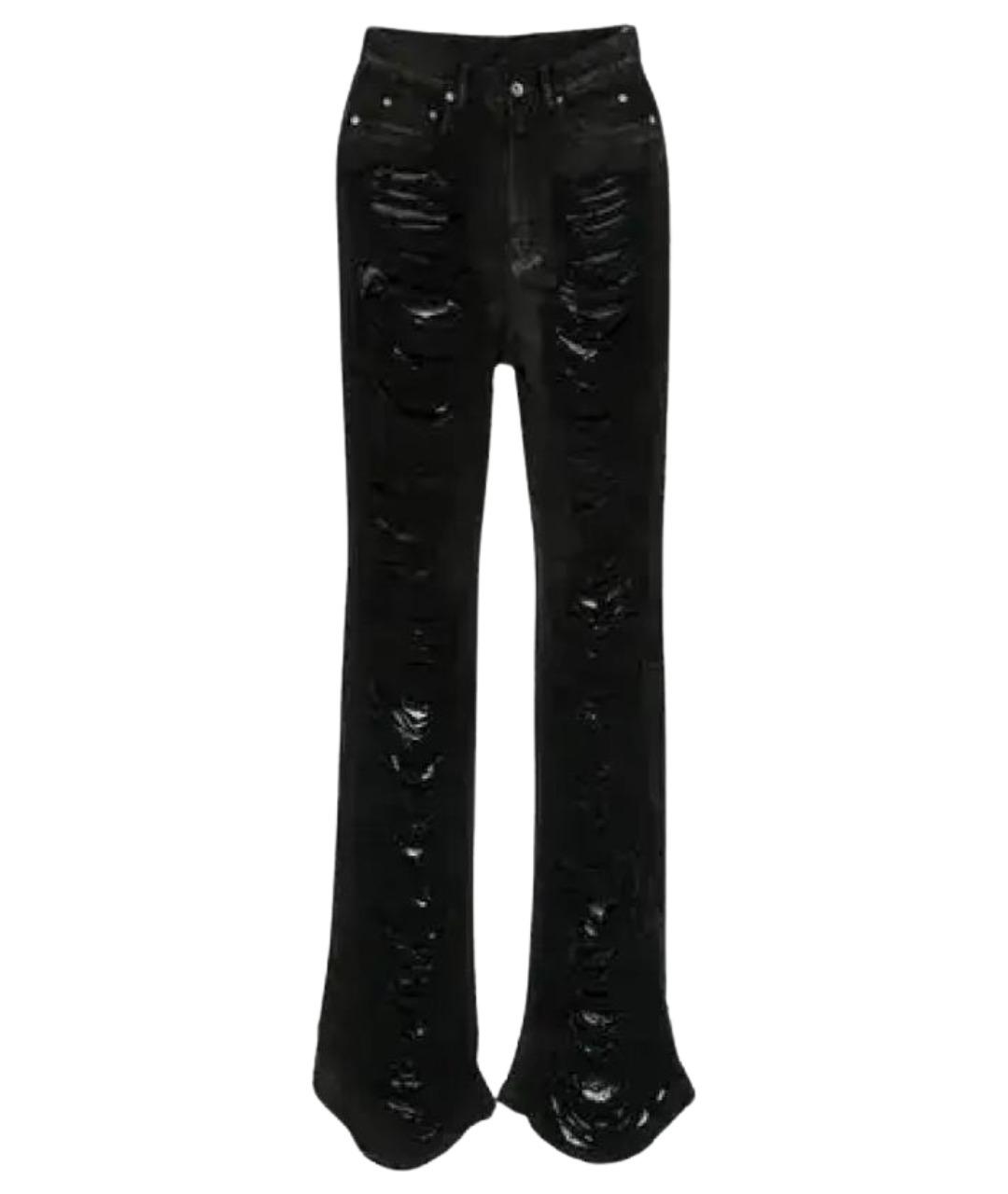 RICK OWENS DRKSHDW Черные хлопковые джинсы клеш, фото 1