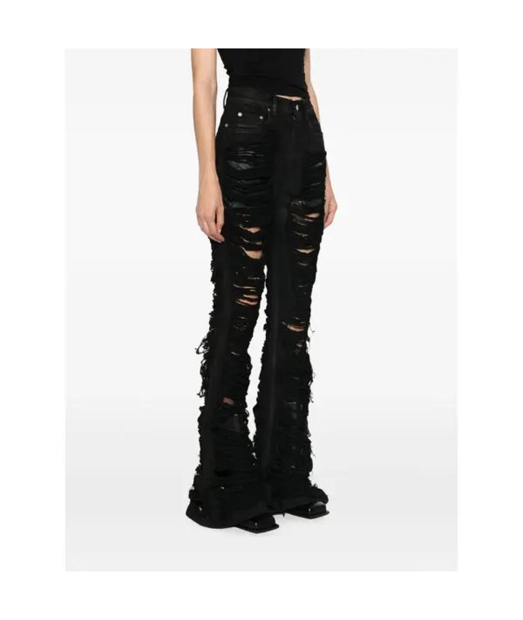 RICK OWENS DRKSHDW Черные хлопковые джинсы клеш, фото 2