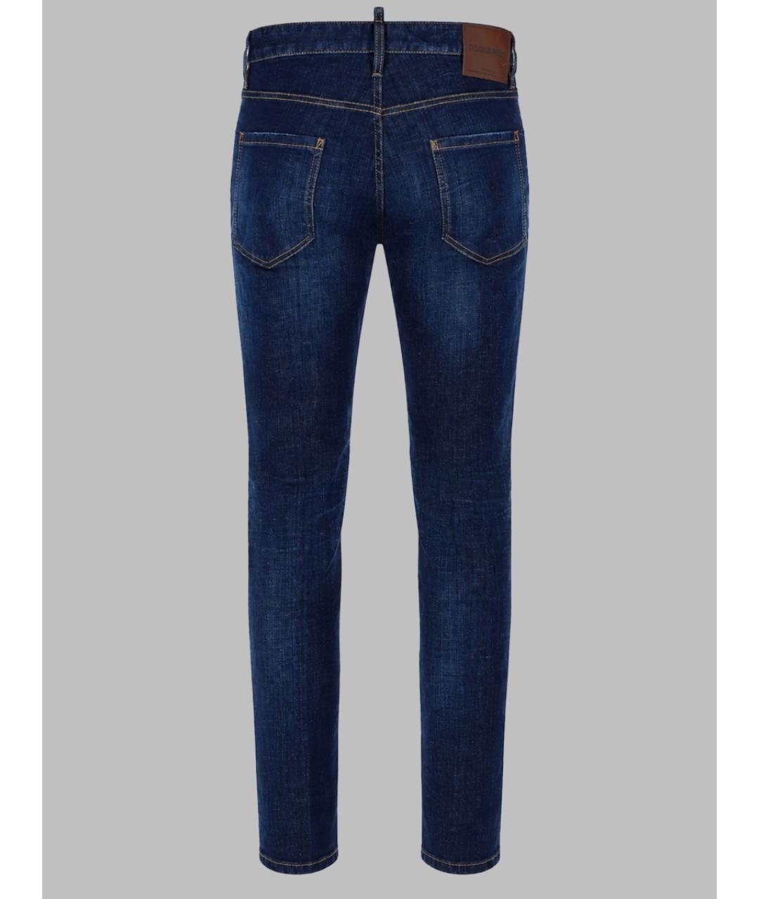 DSQUARED2 Синие хлопко-эластановые джинсы скинни, фото 2