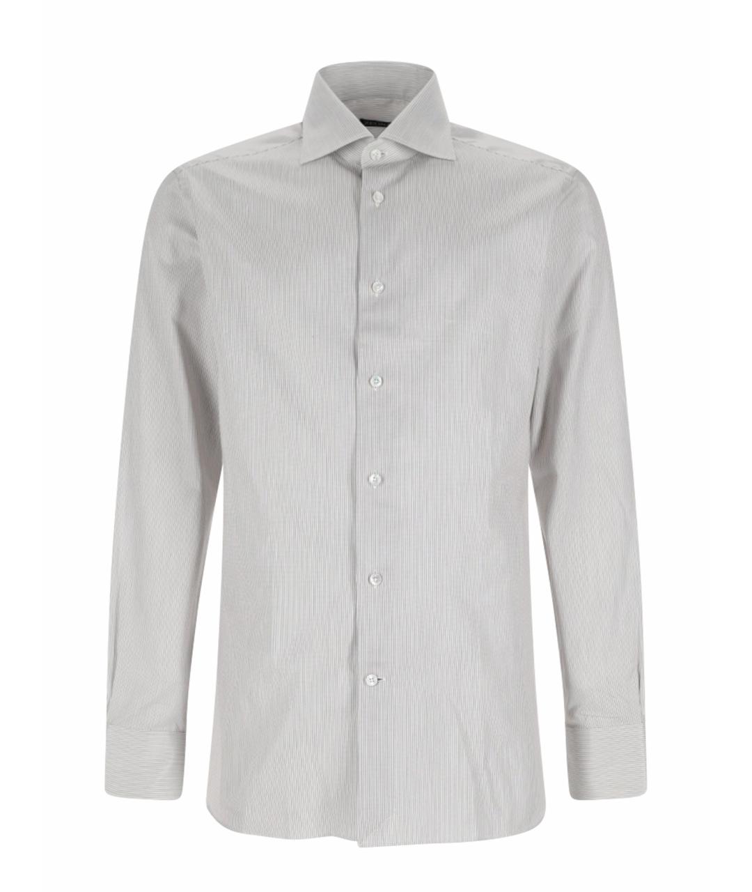 ZEGNA Белая хлопковая кэжуал рубашка, фото 1