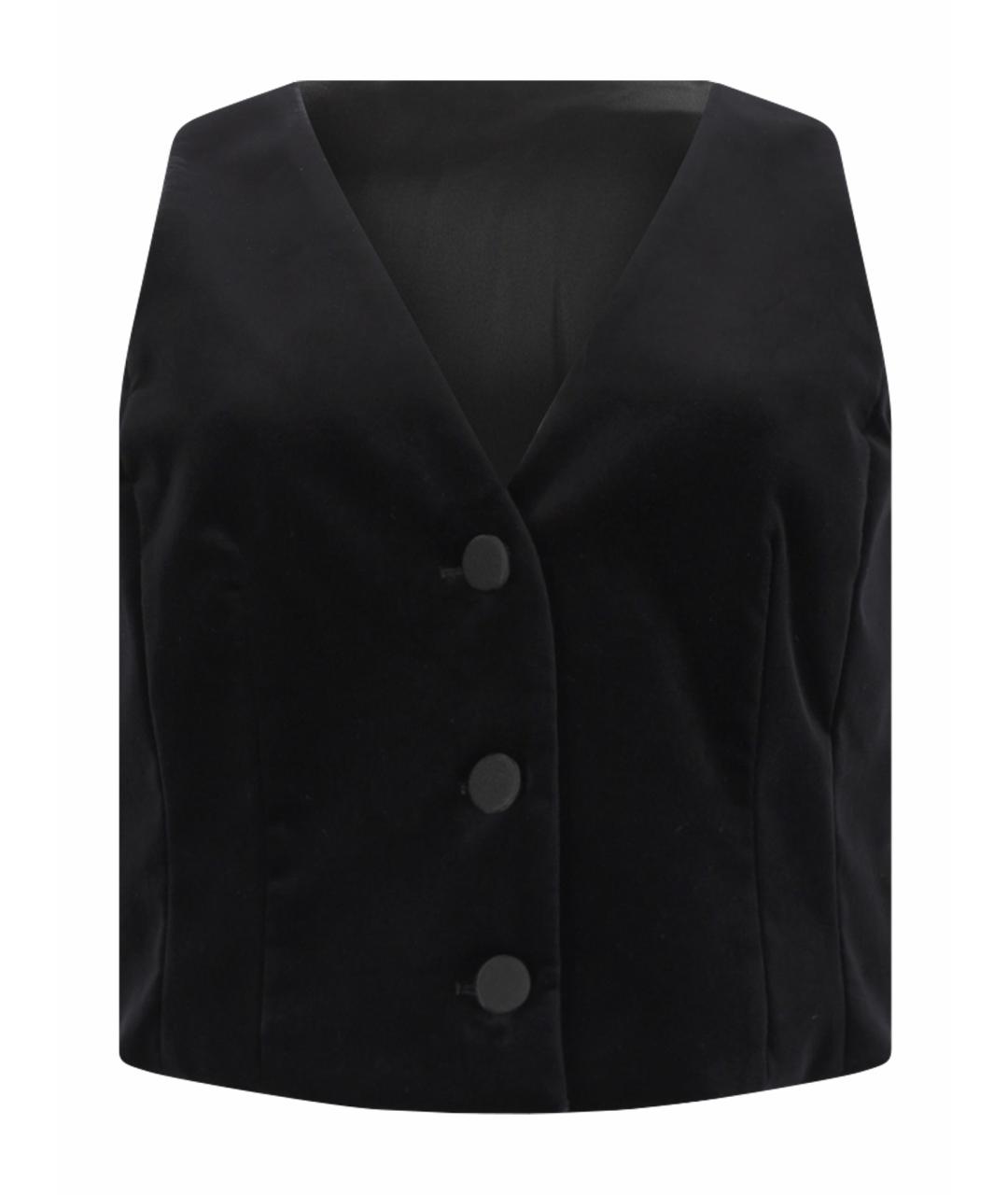 MAX MARA Черная хлопковая жилетка, фото 1