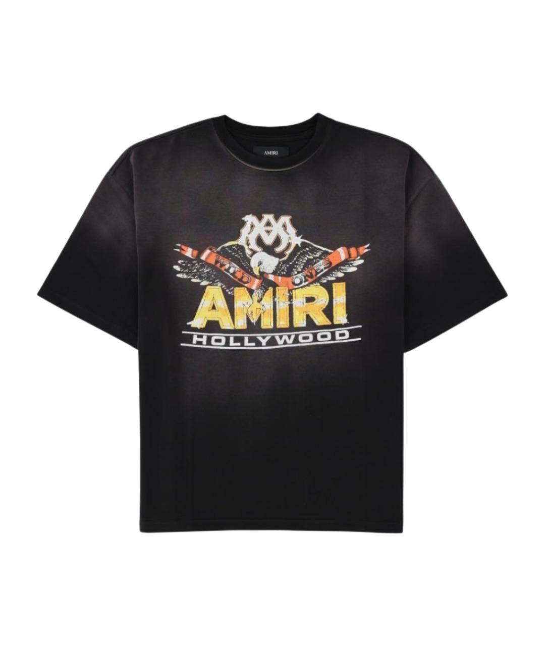AMIRI Черная хлопковая футболка, фото 1