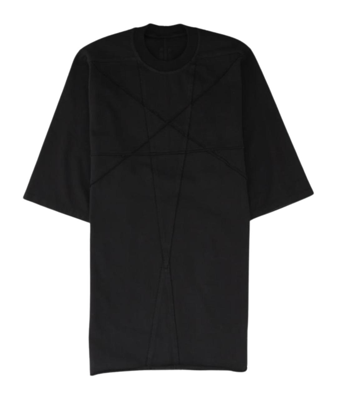 RICK OWENS DRKSHDW Черная хлопковая футболка, фото 1