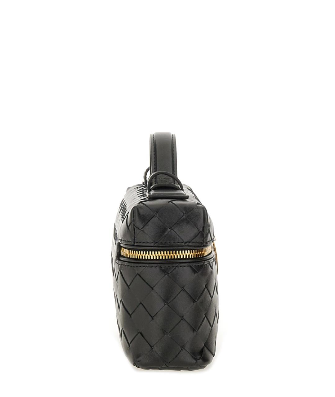 BOTTEGA VENETA Черная кожаная сумка через плечо, фото 5