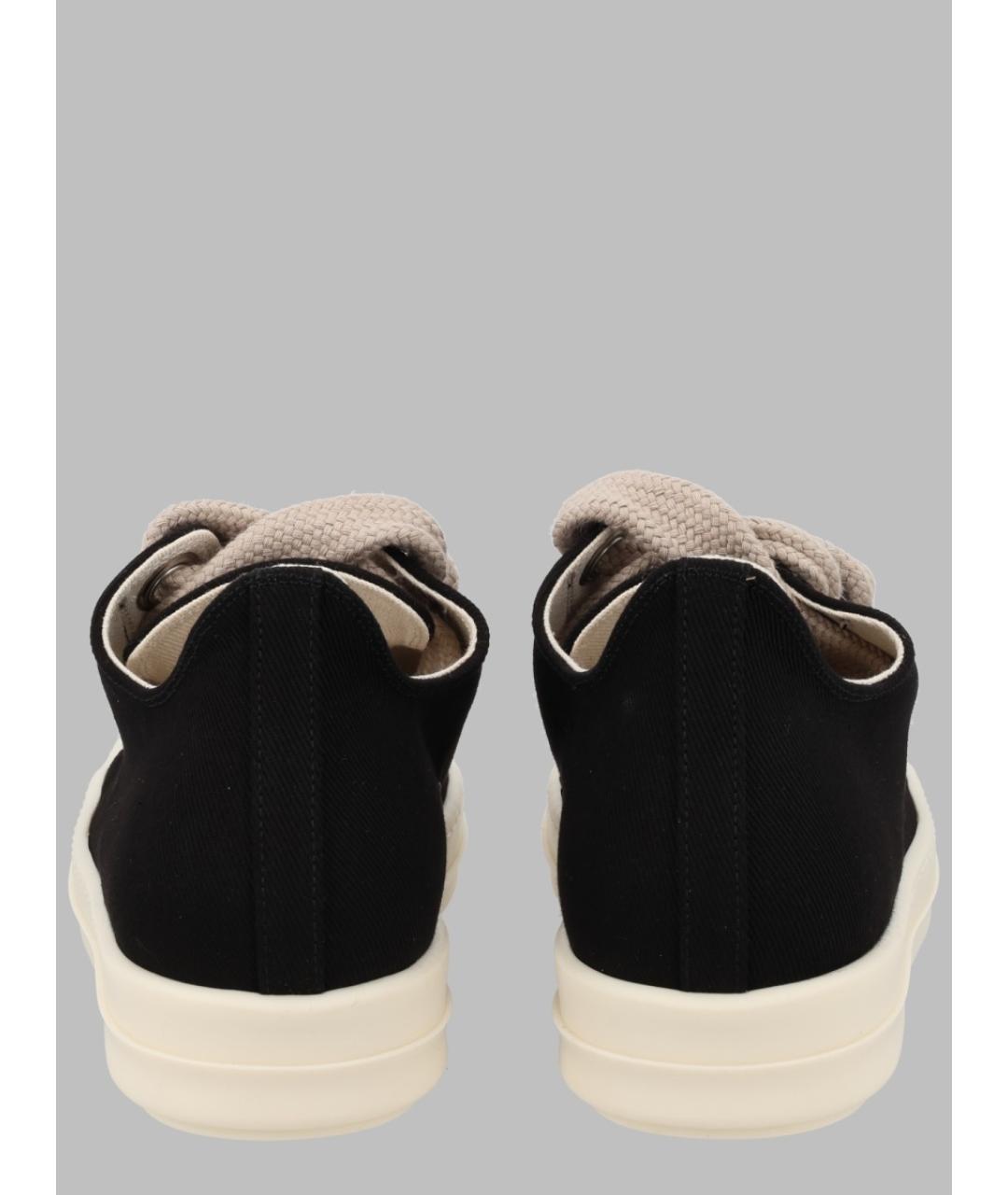RICK OWENS DRKSHDW Черные текстильные кеды, фото 3