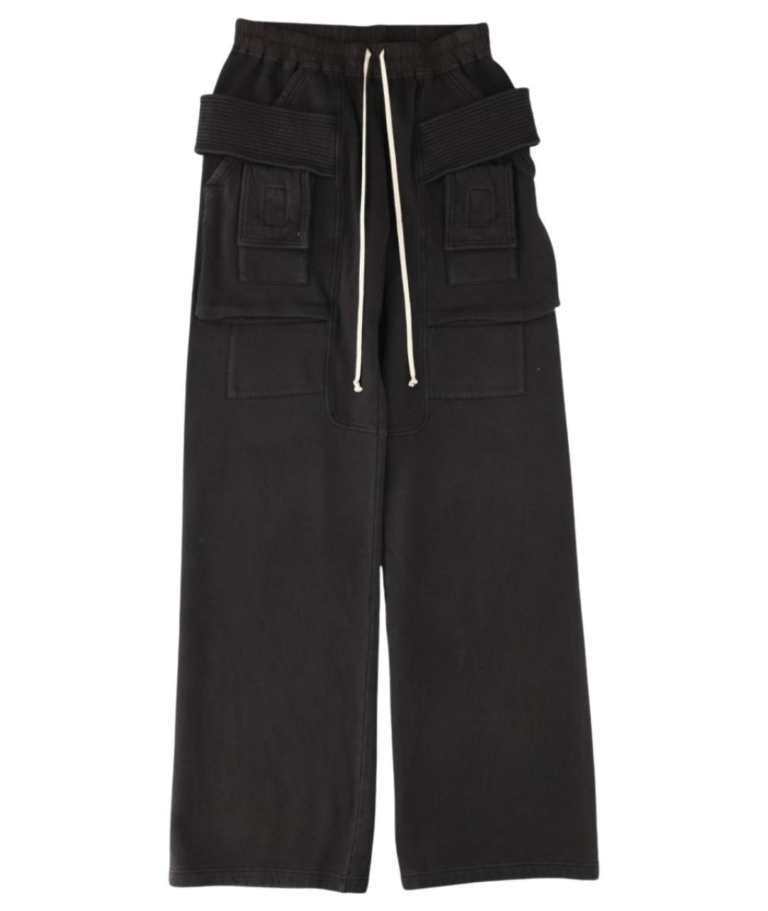 RICK OWENS DRKSHDW Черные хлопковые повседневные брюки, фото 1