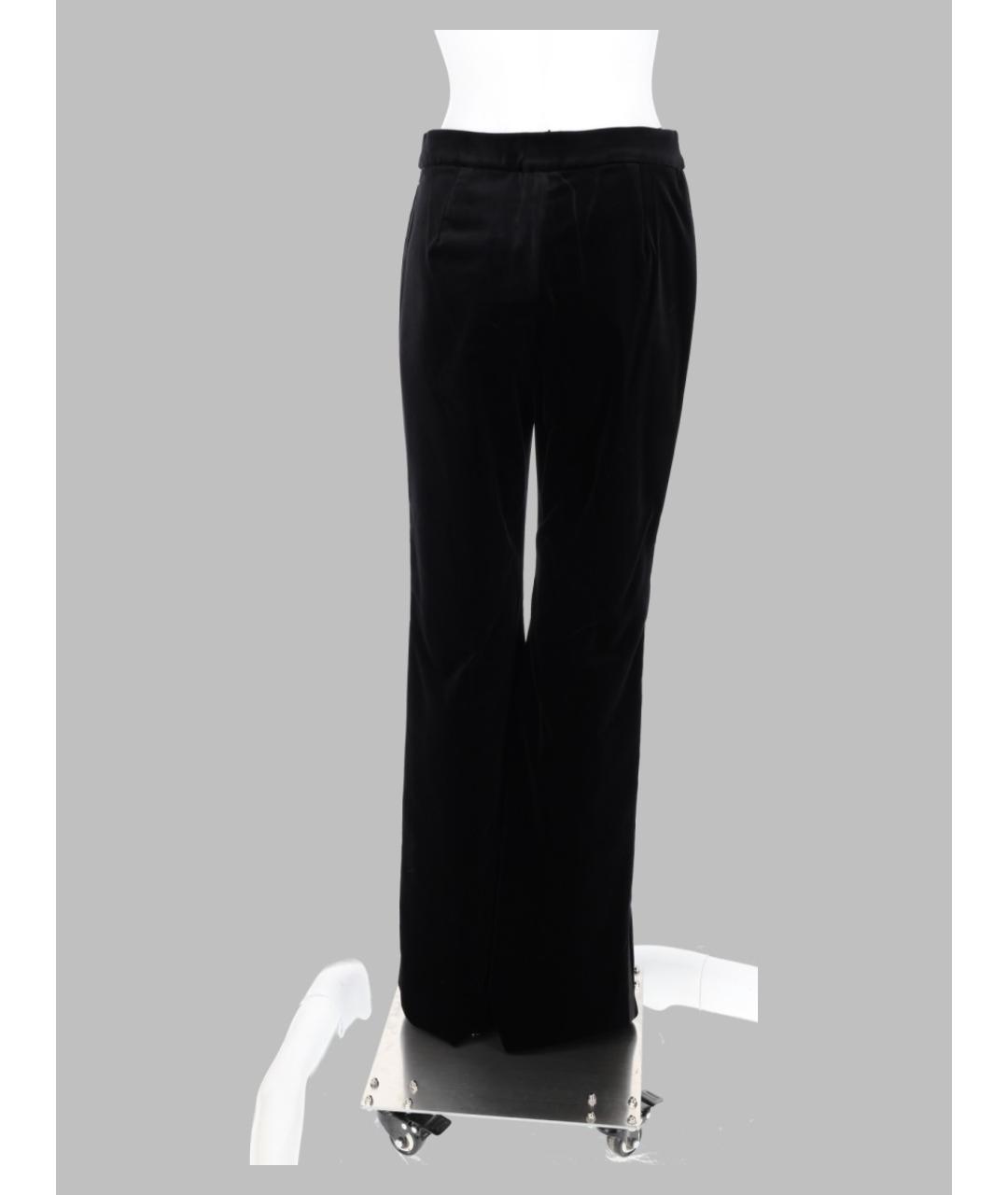 MAX MARA Черные хлопковые прямые брюки, фото 2