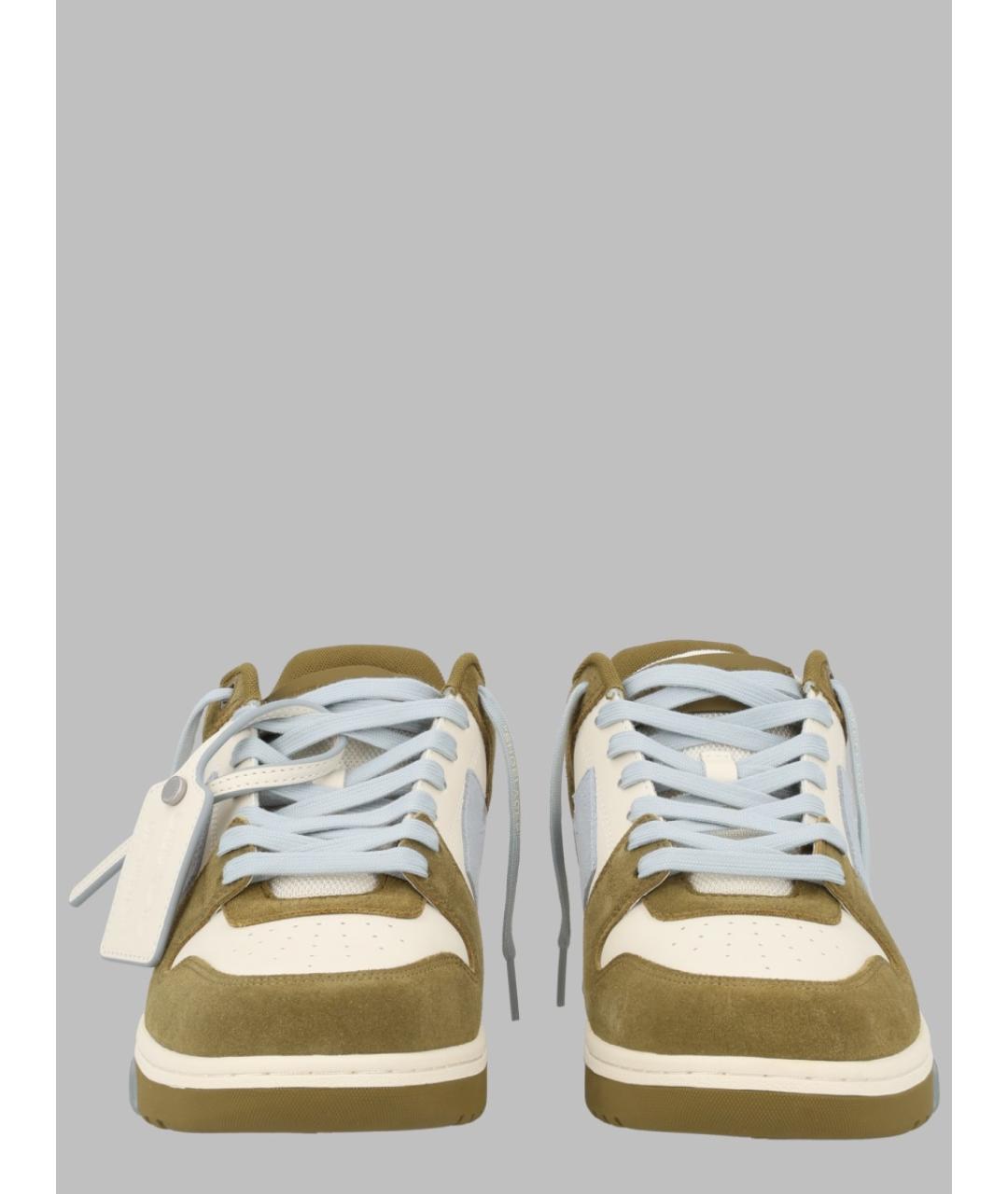 OFF-WHITE Мульти кожаные низкие кроссовки / кеды, фото 2