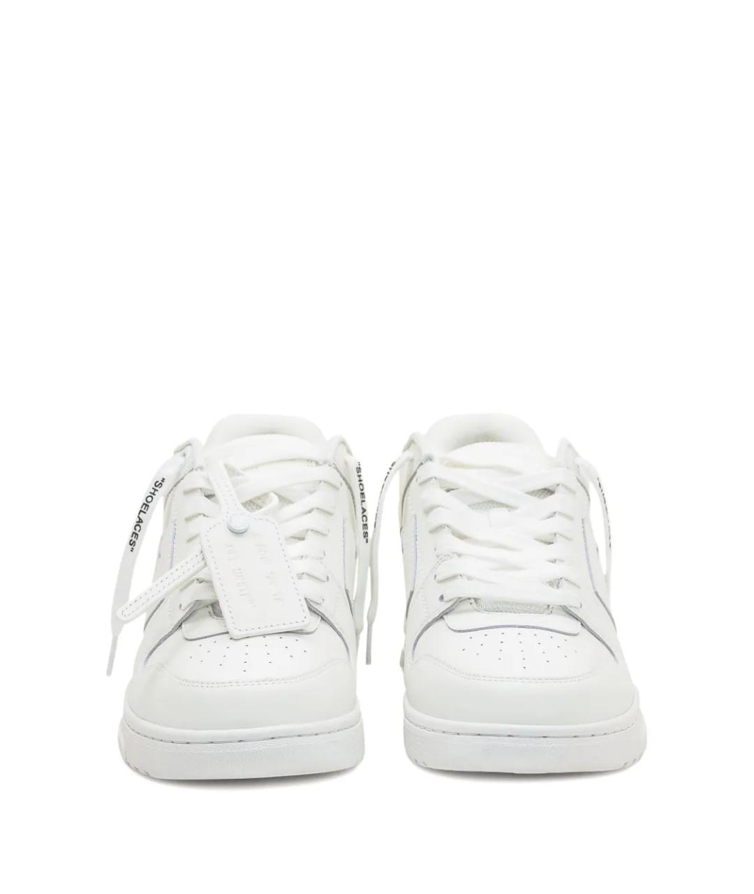 OFF-WHITE Белые синтетические низкие кроссовки / кеды, фото 3