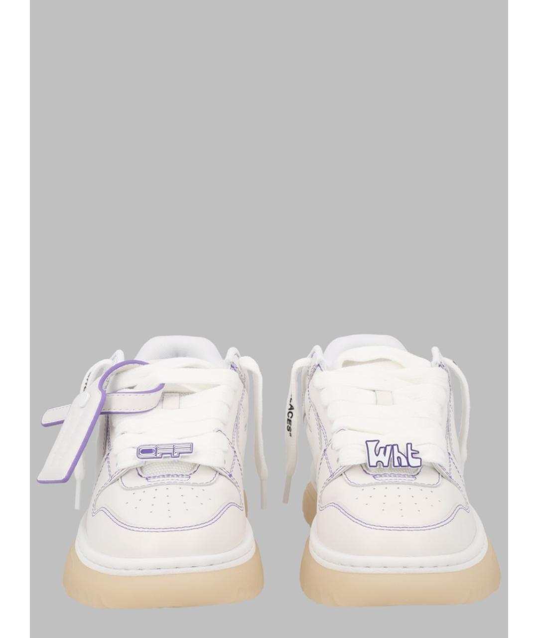 OFF-WHITE Белые кожаные кроссовки, фото 2