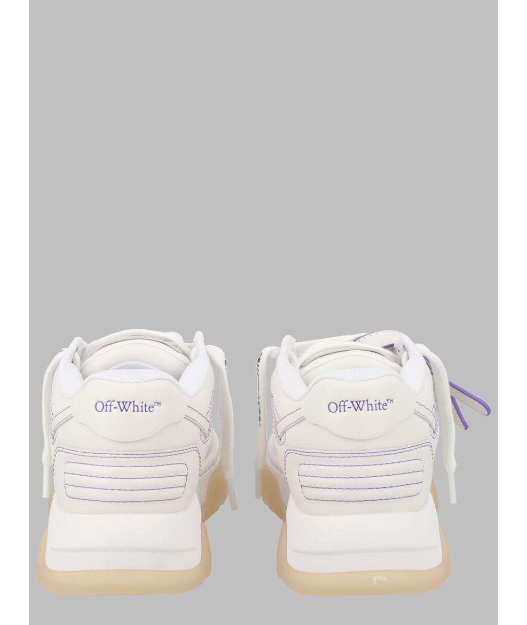 OFF-WHITE Белые кожаные кроссовки, фото 3