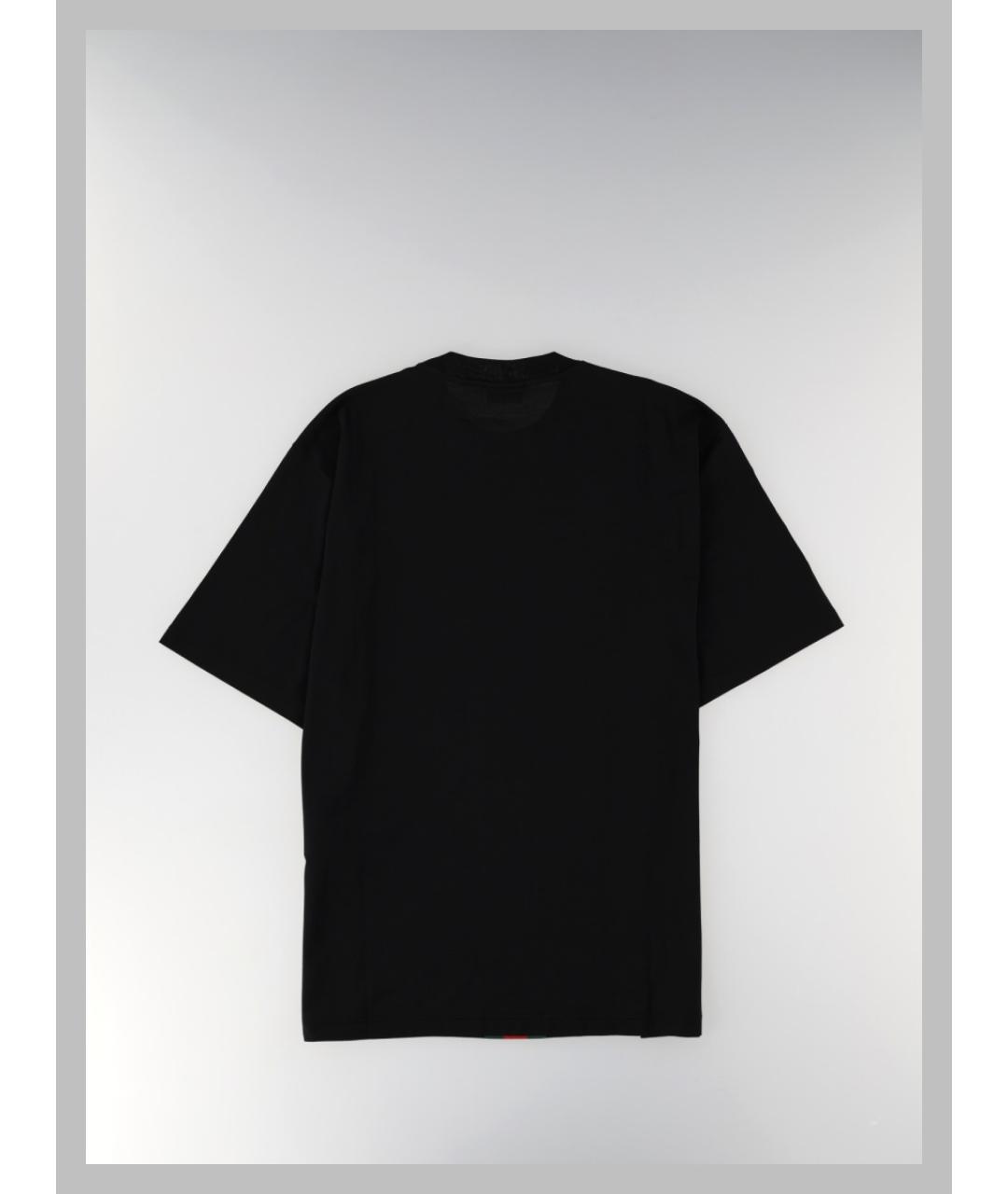 GUCCI Черная хлопковая футболка, фото 2