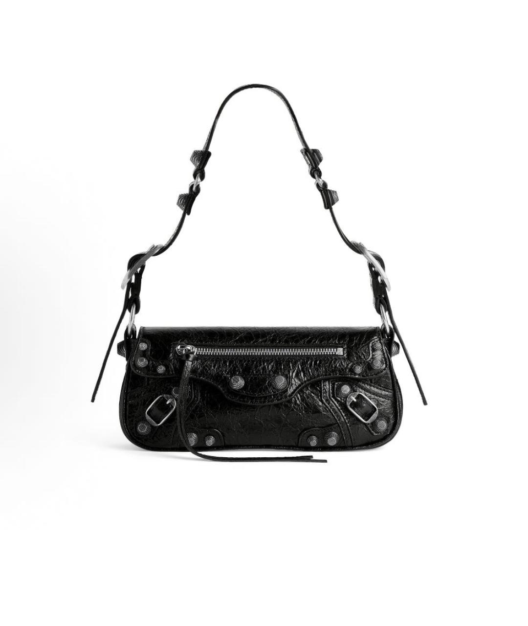 BALENCIAGA Черная кожаная сумка с короткими ручками, фото 9
