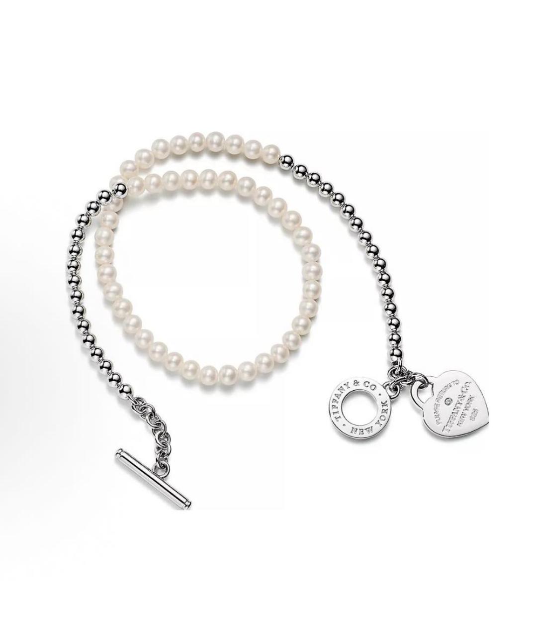 TIFFANY&CO Белый серебряный браслет, фото 2
