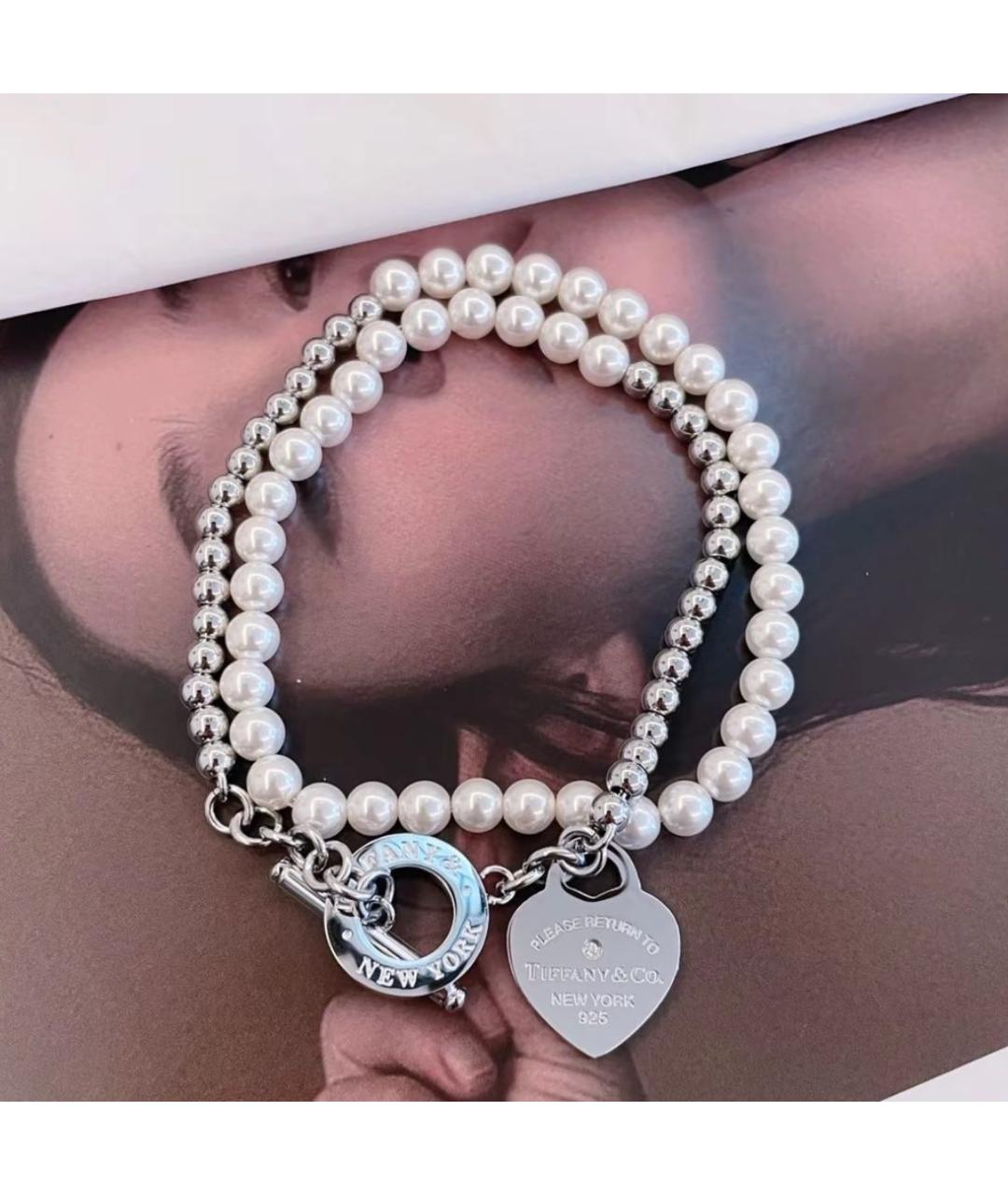 TIFFANY&CO Белый серебряный браслет, фото 3
