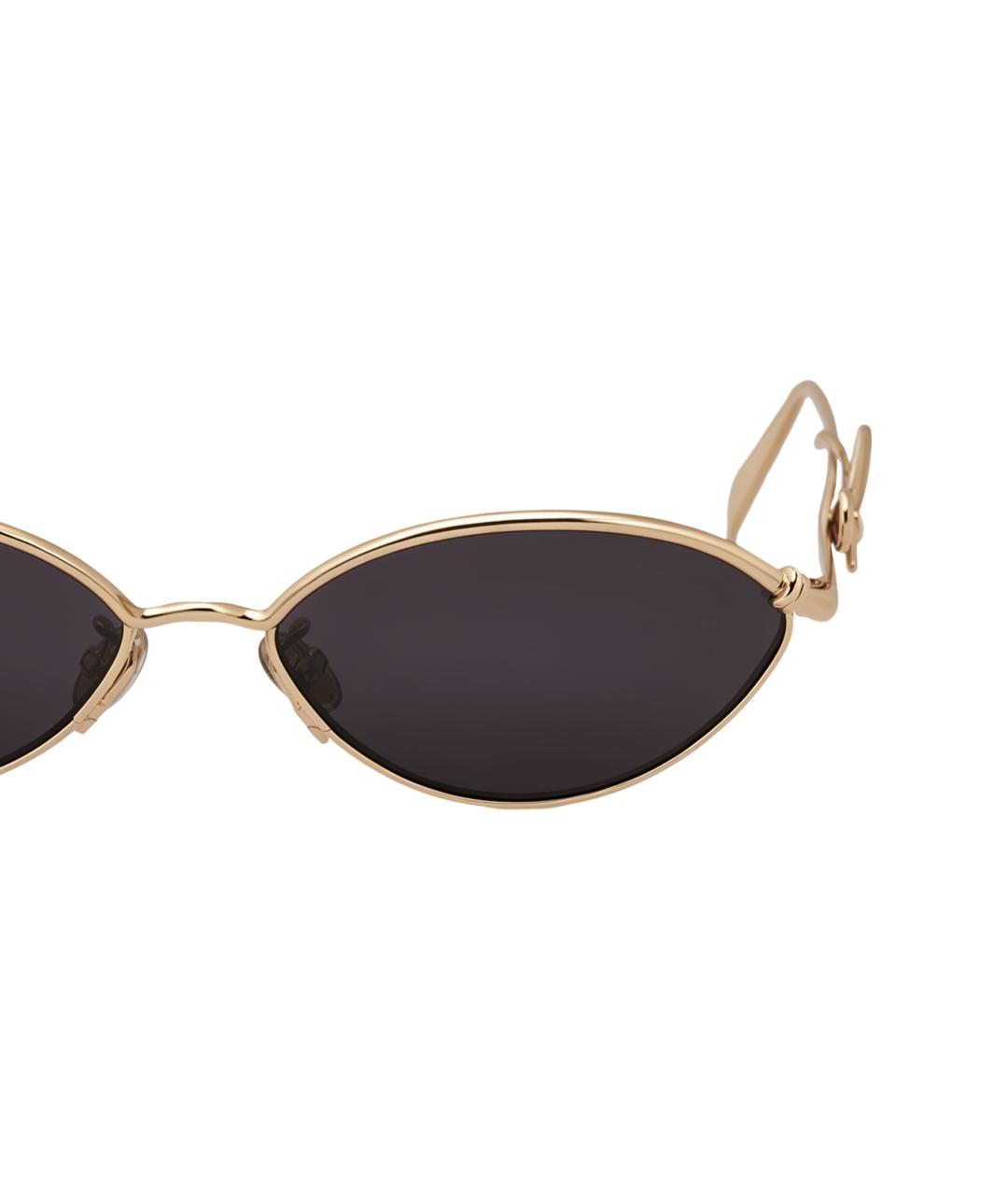 CHRISTIAN DIOR Золотые металлические солнцезащитные очки, фото 4