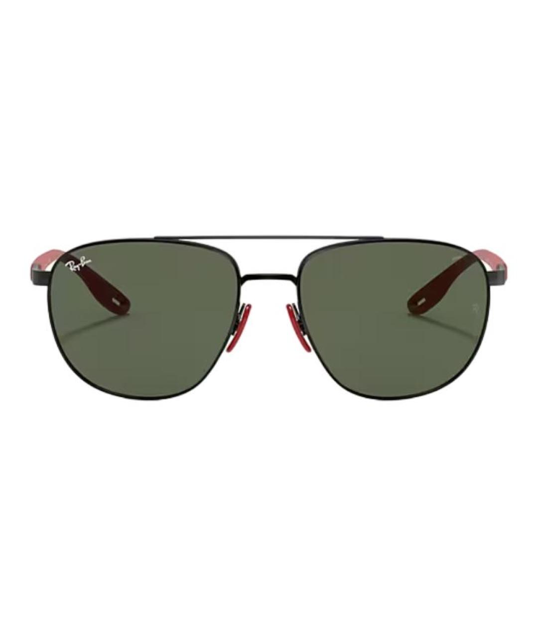 RAY BAN Черные металлические солнцезащитные очки, фото 2