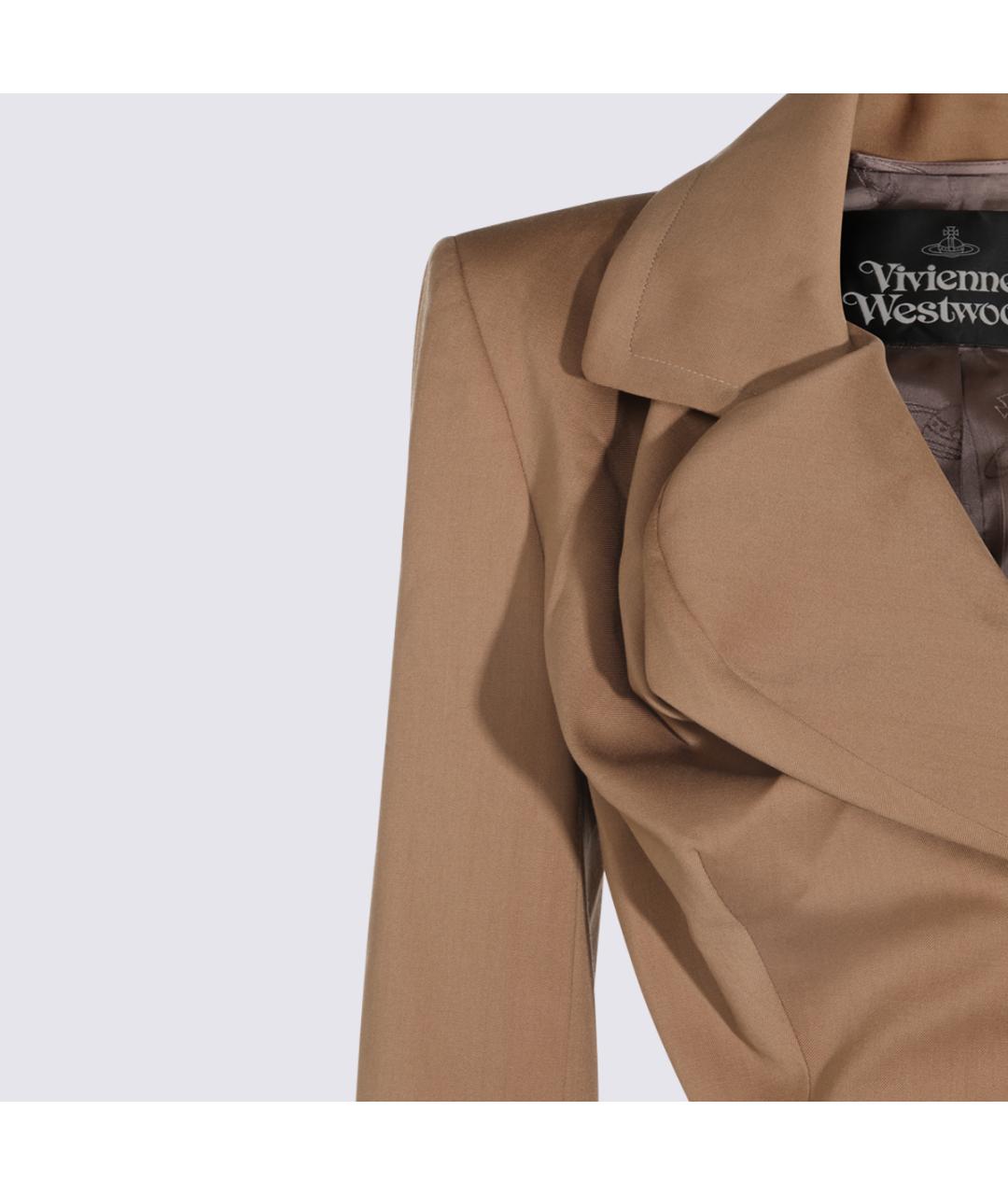 VIVIENNE WESTWOOD Бежевый шерстяной жакет/пиджак, фото 4