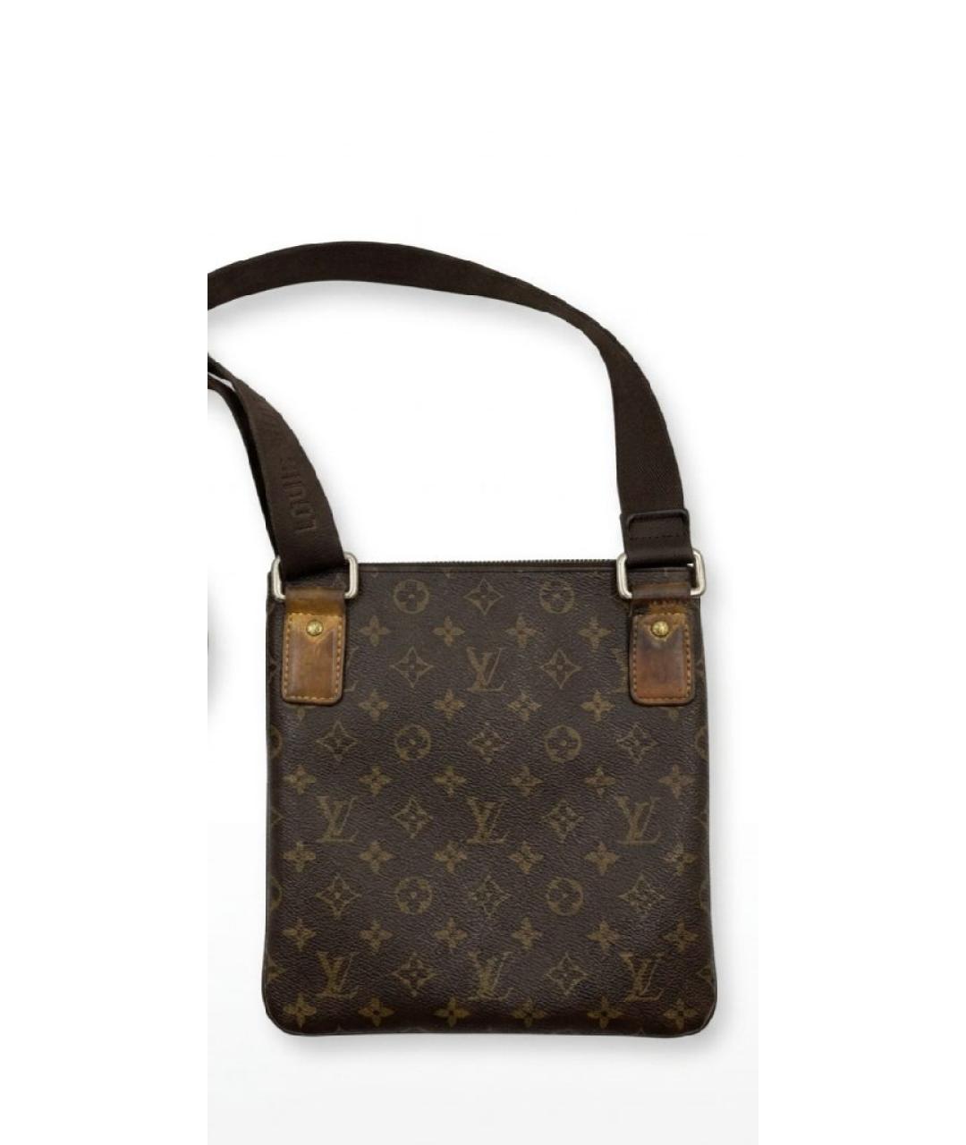 LOUIS VUITTON Коричневая сумка на плечо из канвы, фото 2