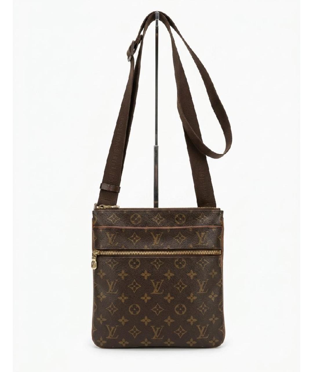 LOUIS VUITTON Коричневая сумка на плечо из канвы, фото 7