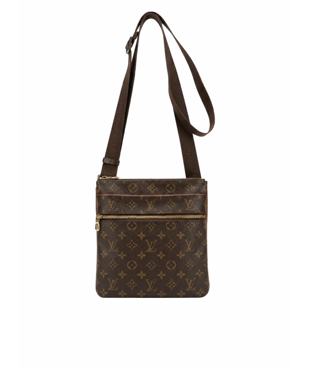 LOUIS VUITTON Коричневая сумка на плечо из канвы, фото 1