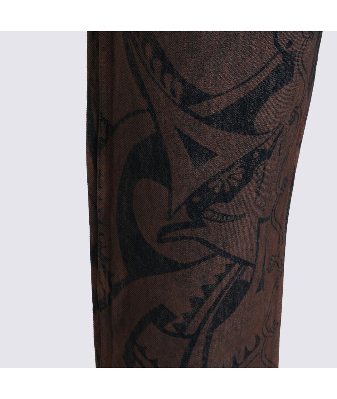 VIVIENNE WESTWOOD Коричневые хлопковые прямые джинсы, фото 3