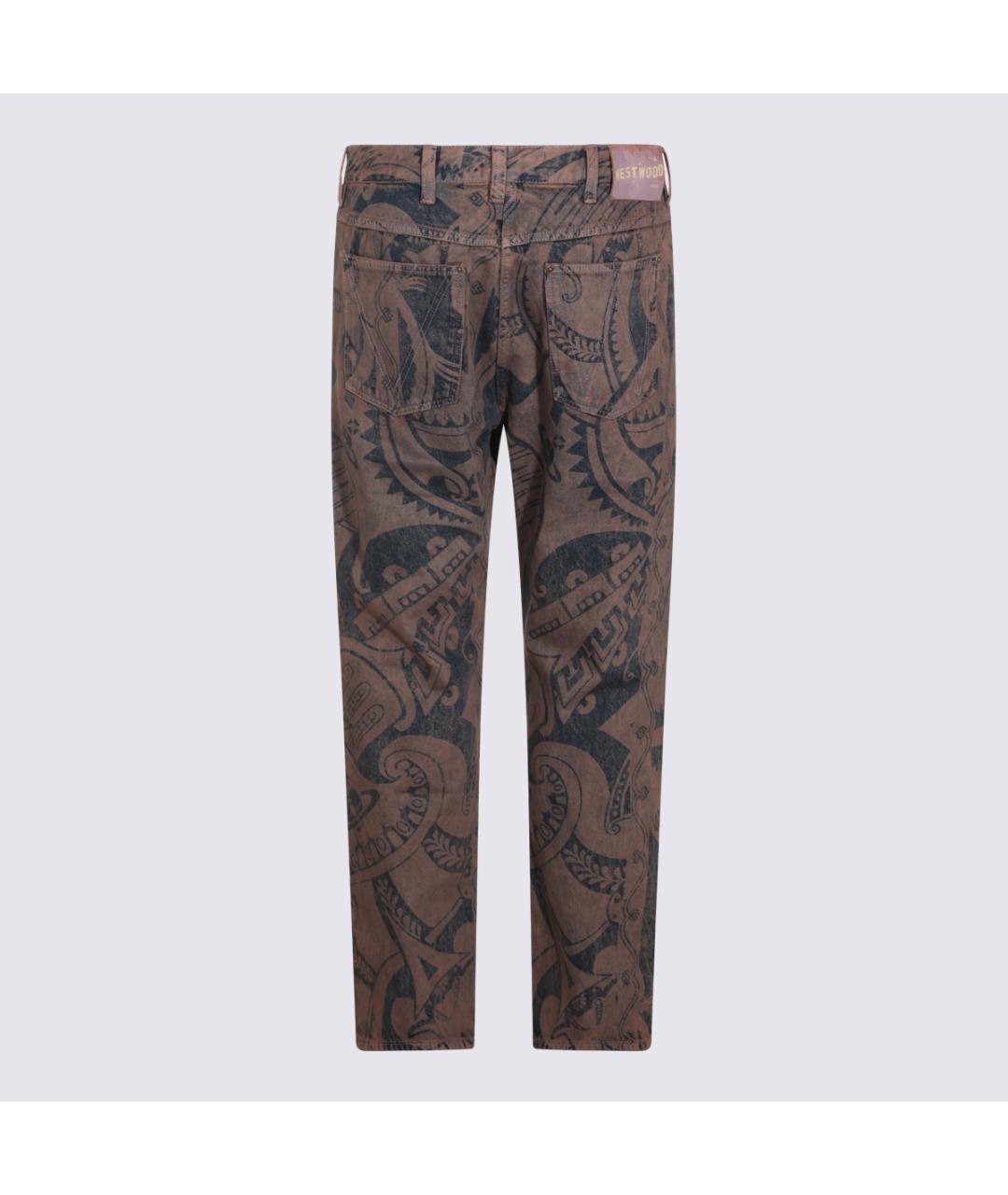 VIVIENNE WESTWOOD Коричневые хлопковые прямые джинсы, фото 2