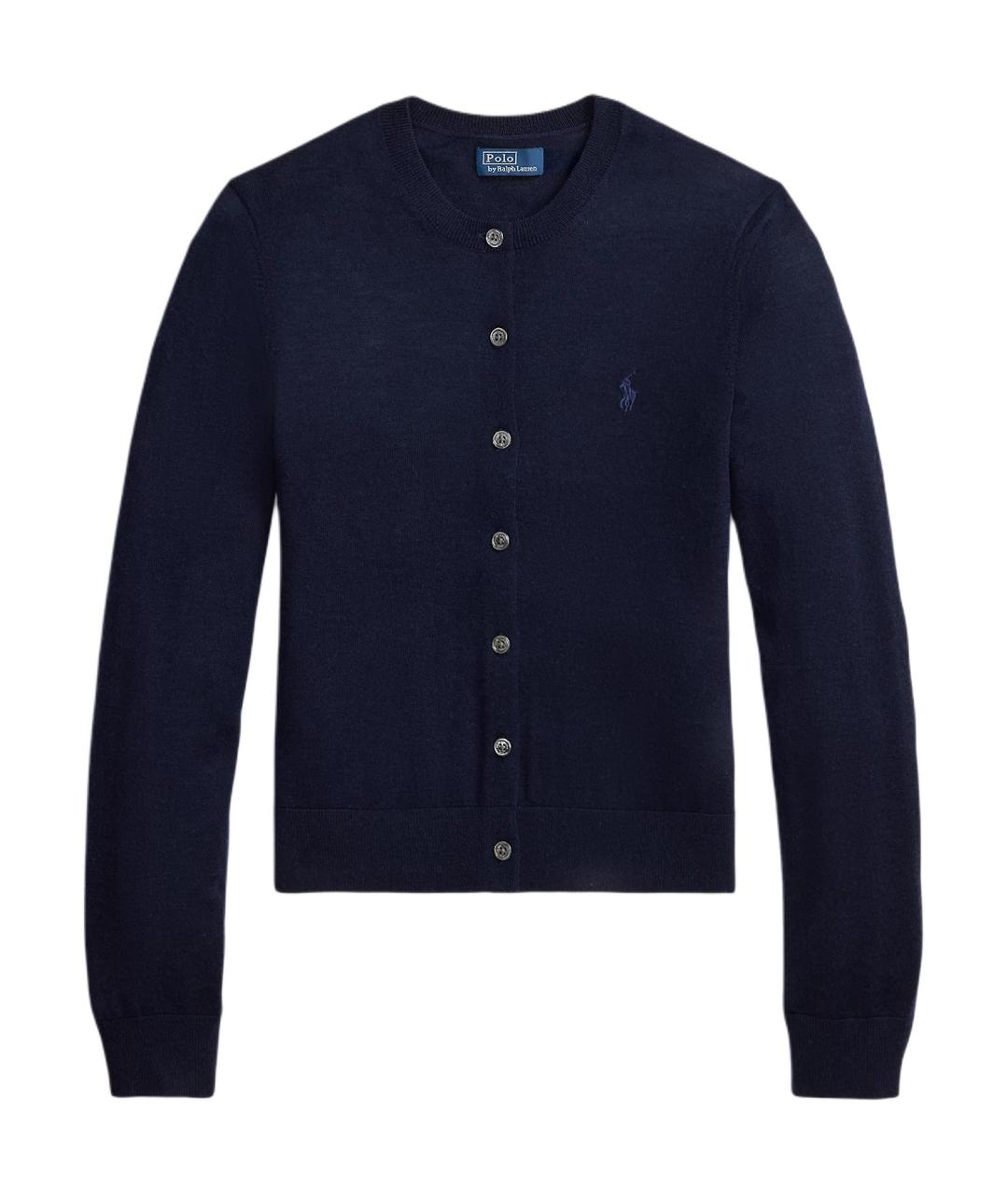 POLO RALPH LAUREN Синий шерстяной кардиган, фото 1