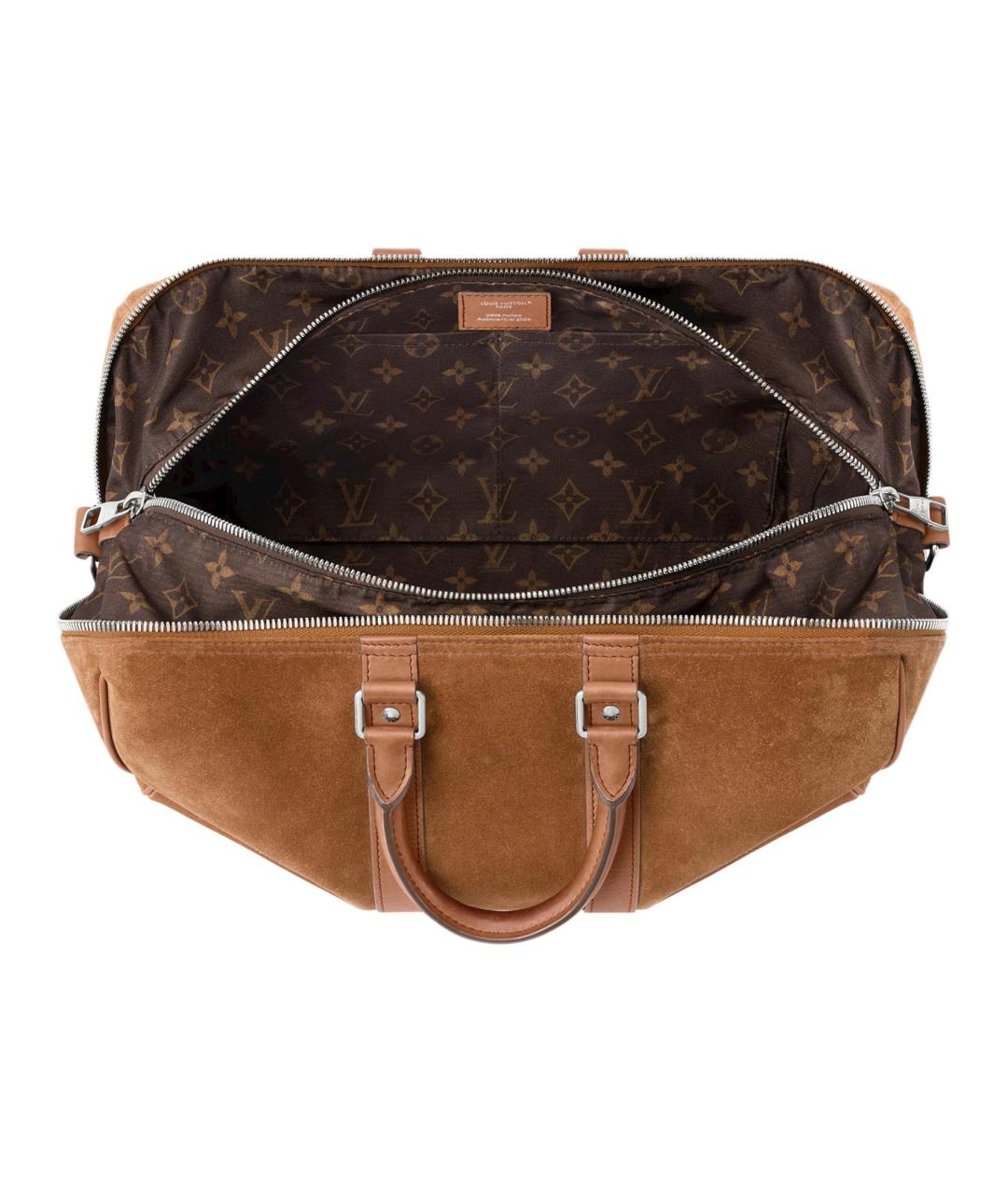 LOUIS VUITTON Коричневая замшевая сумка на плечо, фото 4