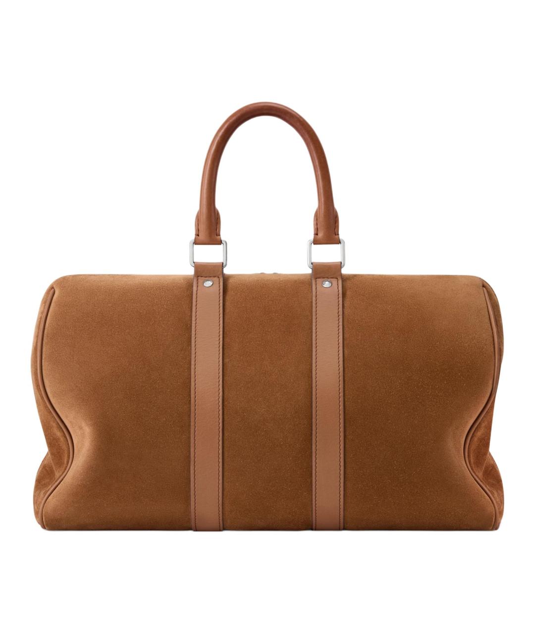 LOUIS VUITTON Коричневая замшевая сумка на плечо, фото 3