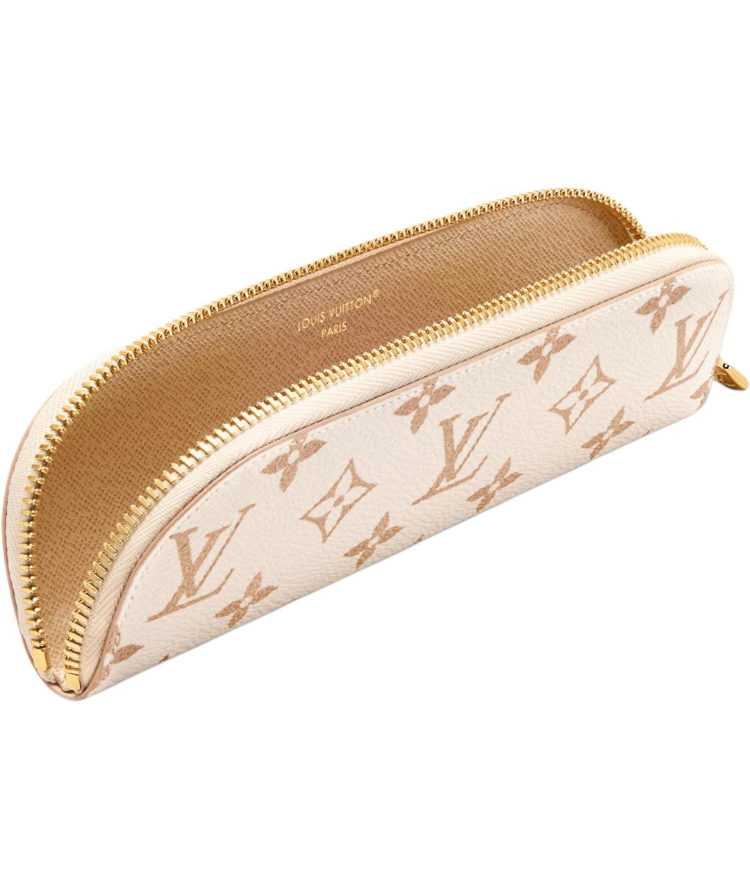 LOUIS VUITTON Бежевая косметичка из канвы, фото 4