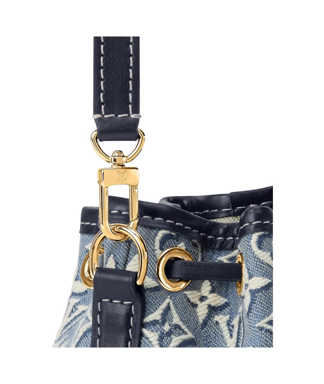 LOUIS VUITTON Синяя сумка через плечо из канвы, фото 4