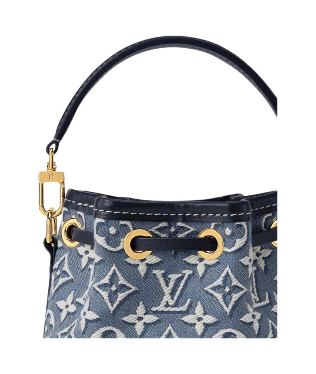LOUIS VUITTON Синяя сумка через плечо из канвы, фото 5