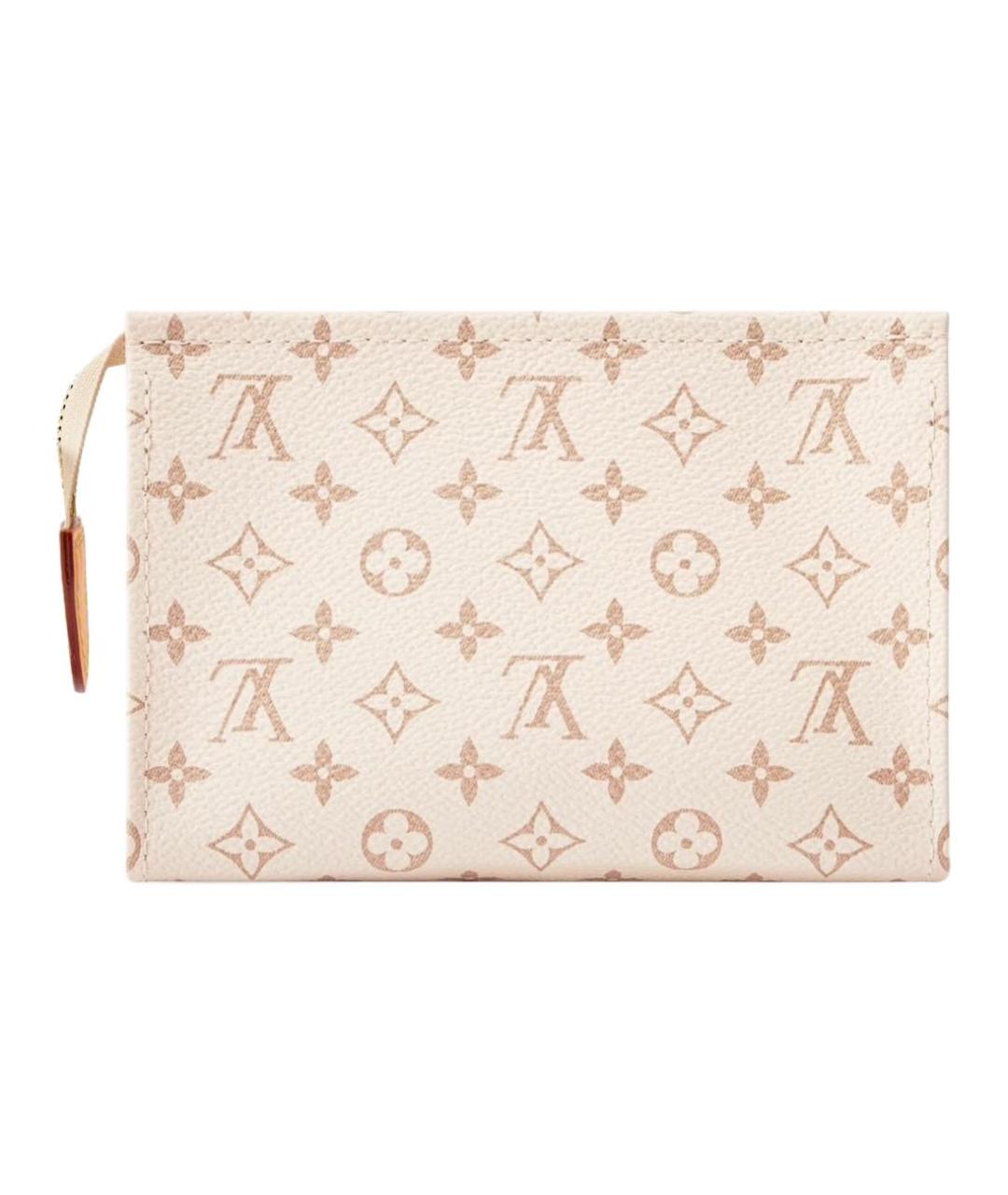 LOUIS VUITTON Бежевая косметичка из канвы, фото 3