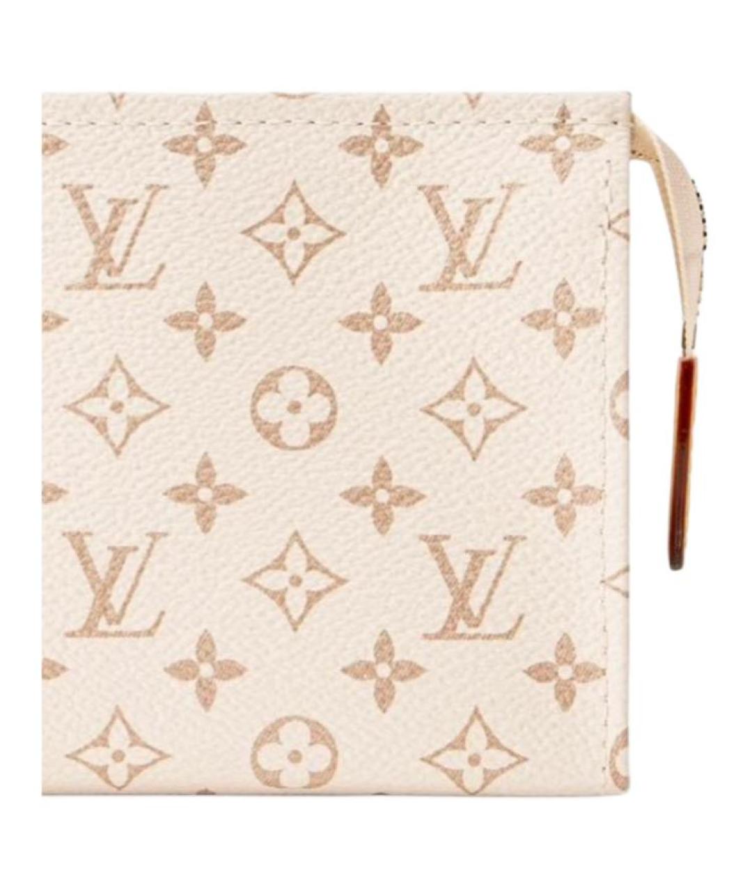 LOUIS VUITTON Бежевая косметичка из канвы, фото 5