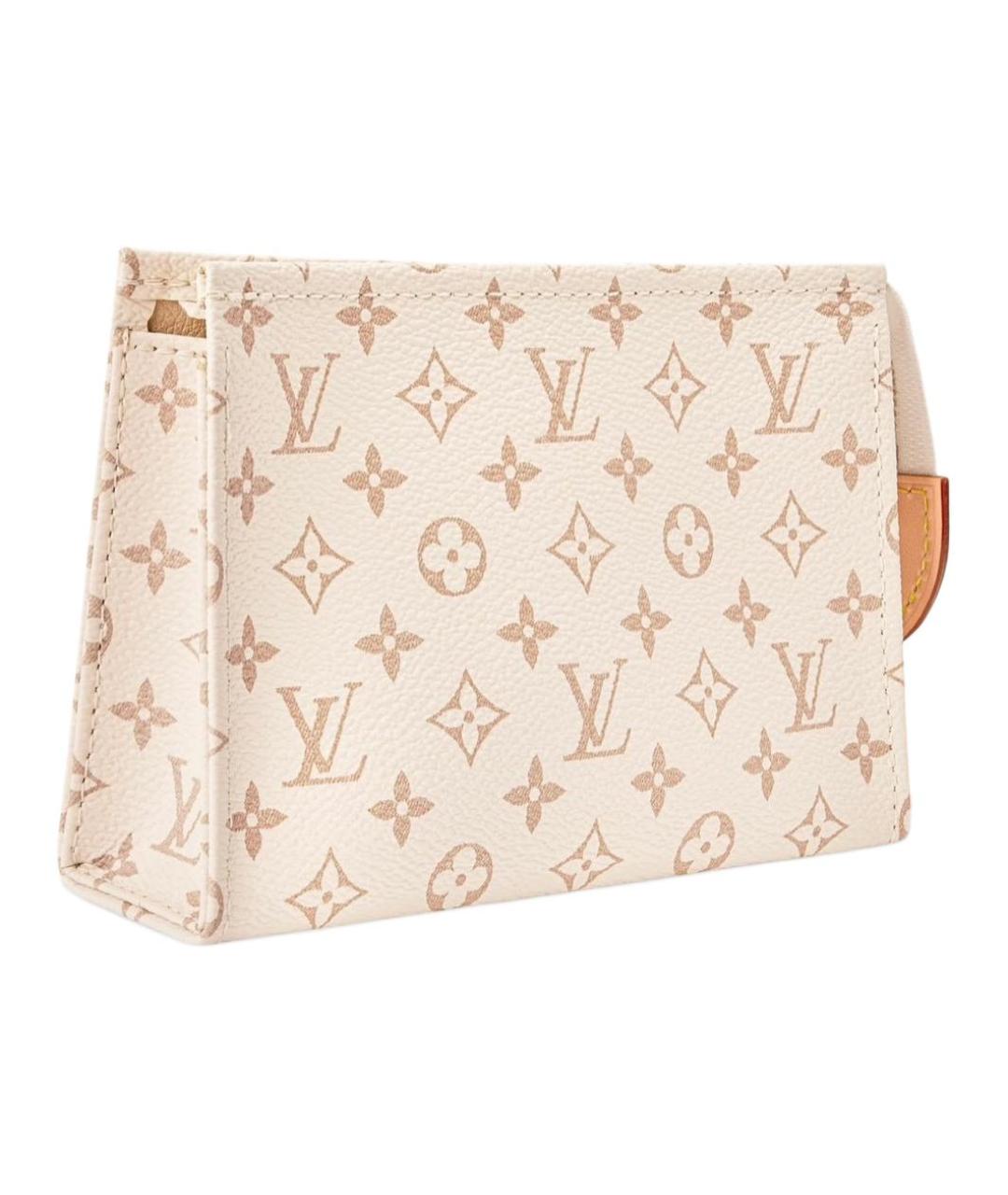LOUIS VUITTON Бежевая косметичка из канвы, фото 2