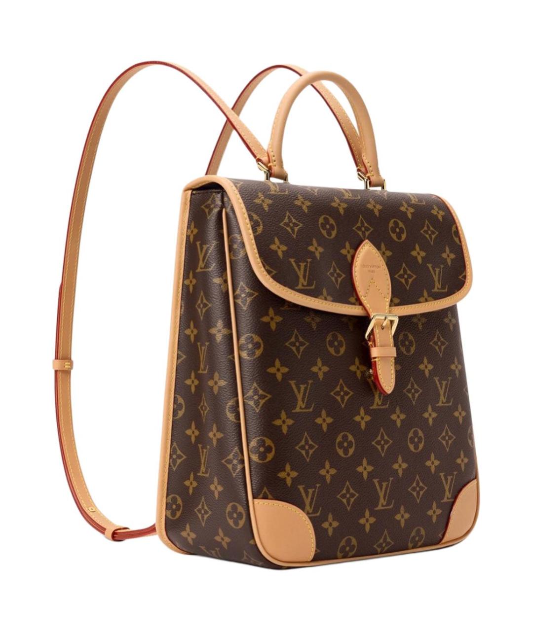 LOUIS VUITTON Коричневый рюкзак из канвы, фото 2