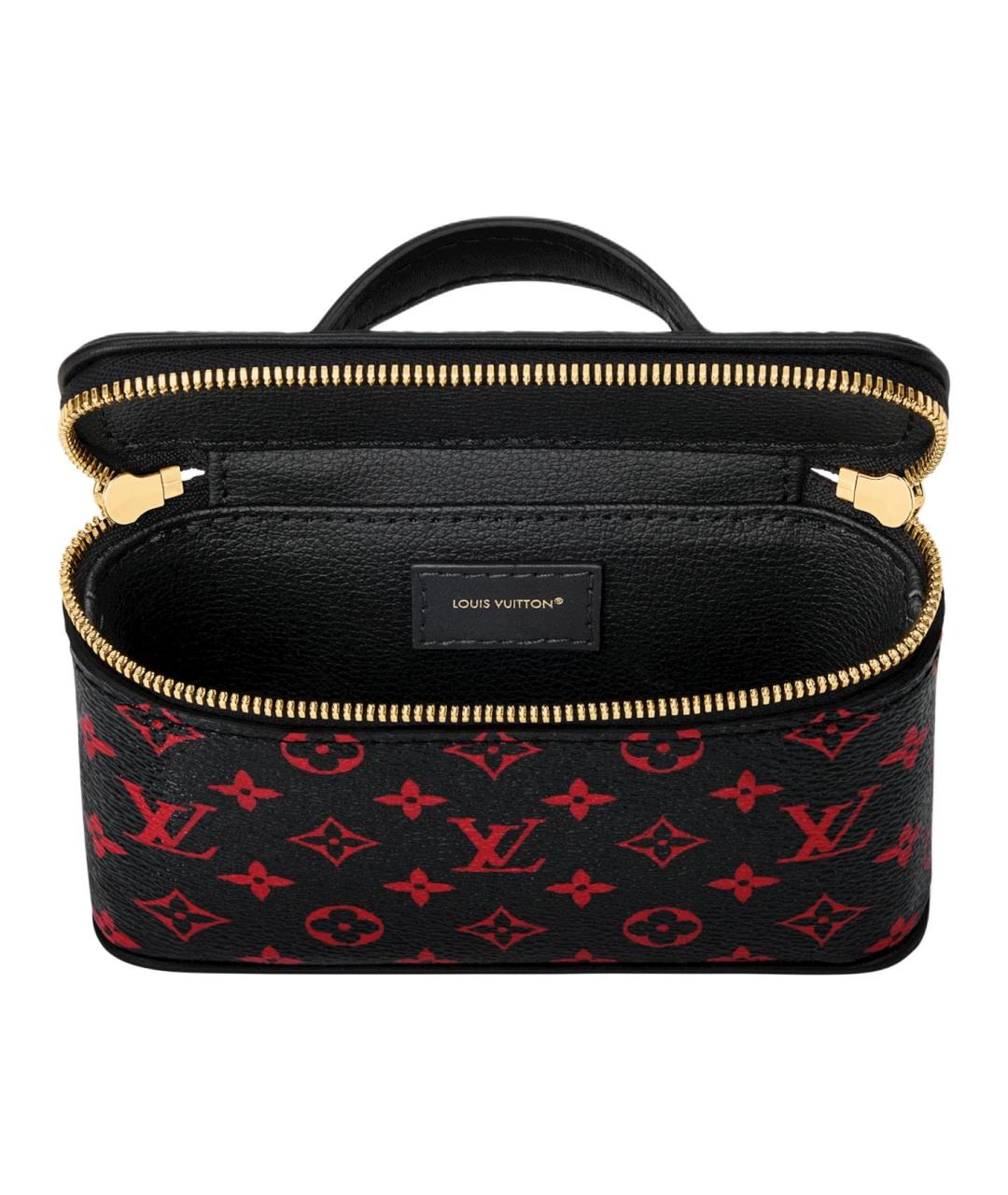 LOUIS VUITTON Черная косметичка из канвы, фото 4