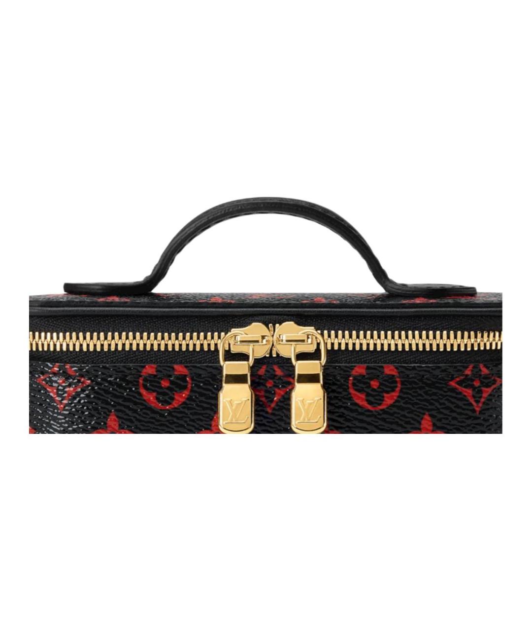 LOUIS VUITTON Черная косметичка из канвы, фото 5