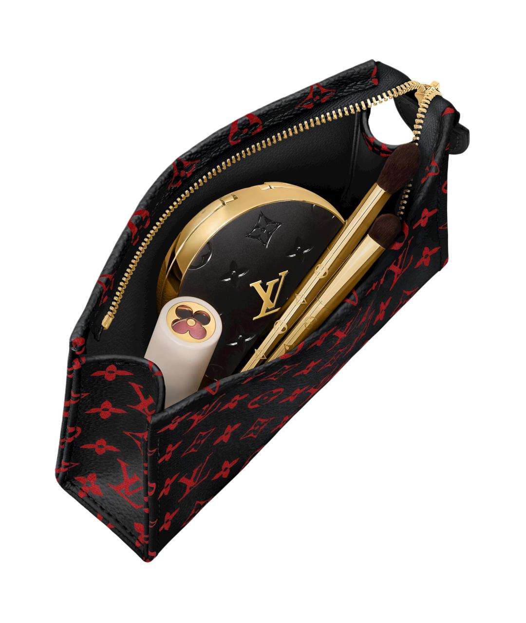 LOUIS VUITTON Черная косметичка из канвы, фото 5