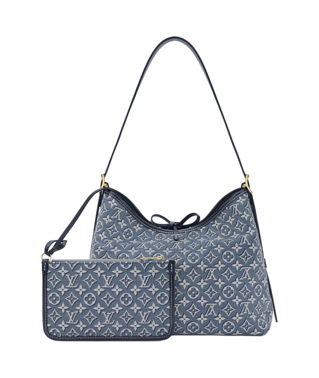 LOUIS VUITTON Синяя сумка через плечо из канвы, фото 2
