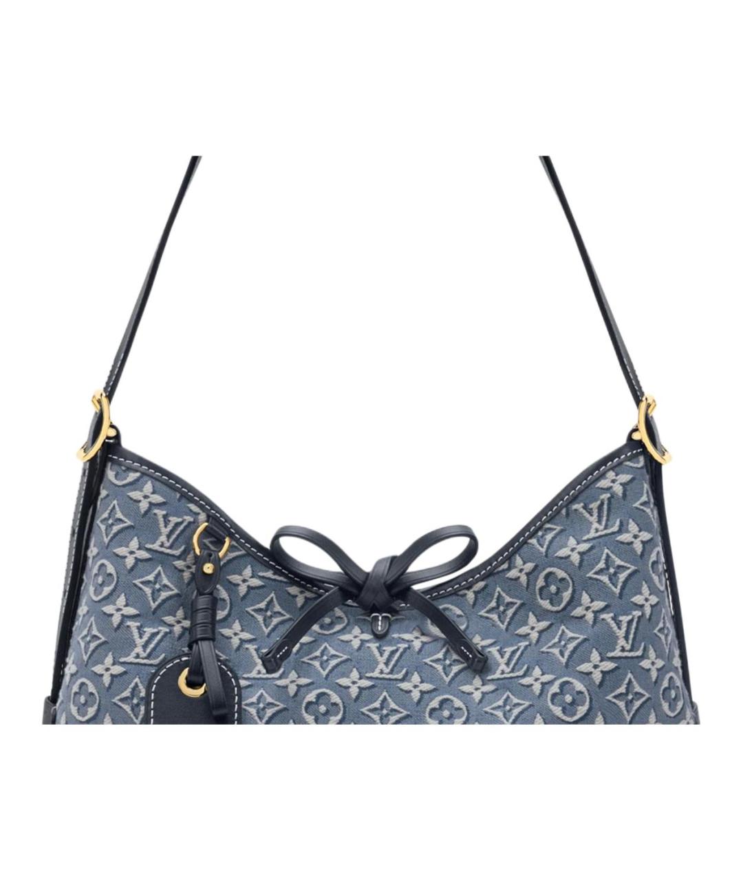 LOUIS VUITTON Синяя сумка через плечо из канвы, фото 3