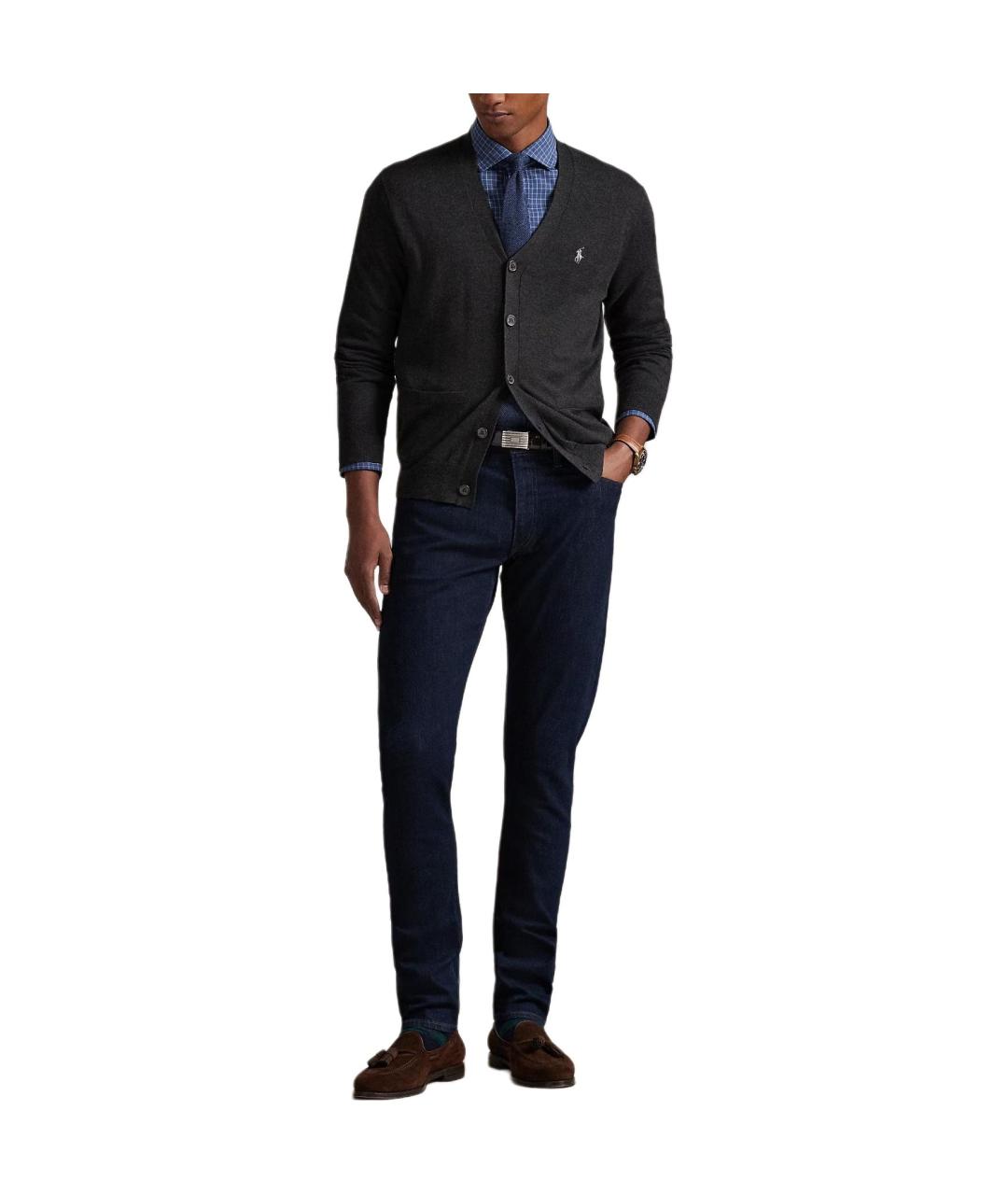 POLO RALPH LAUREN Антрацитовый кардиган, фото 3