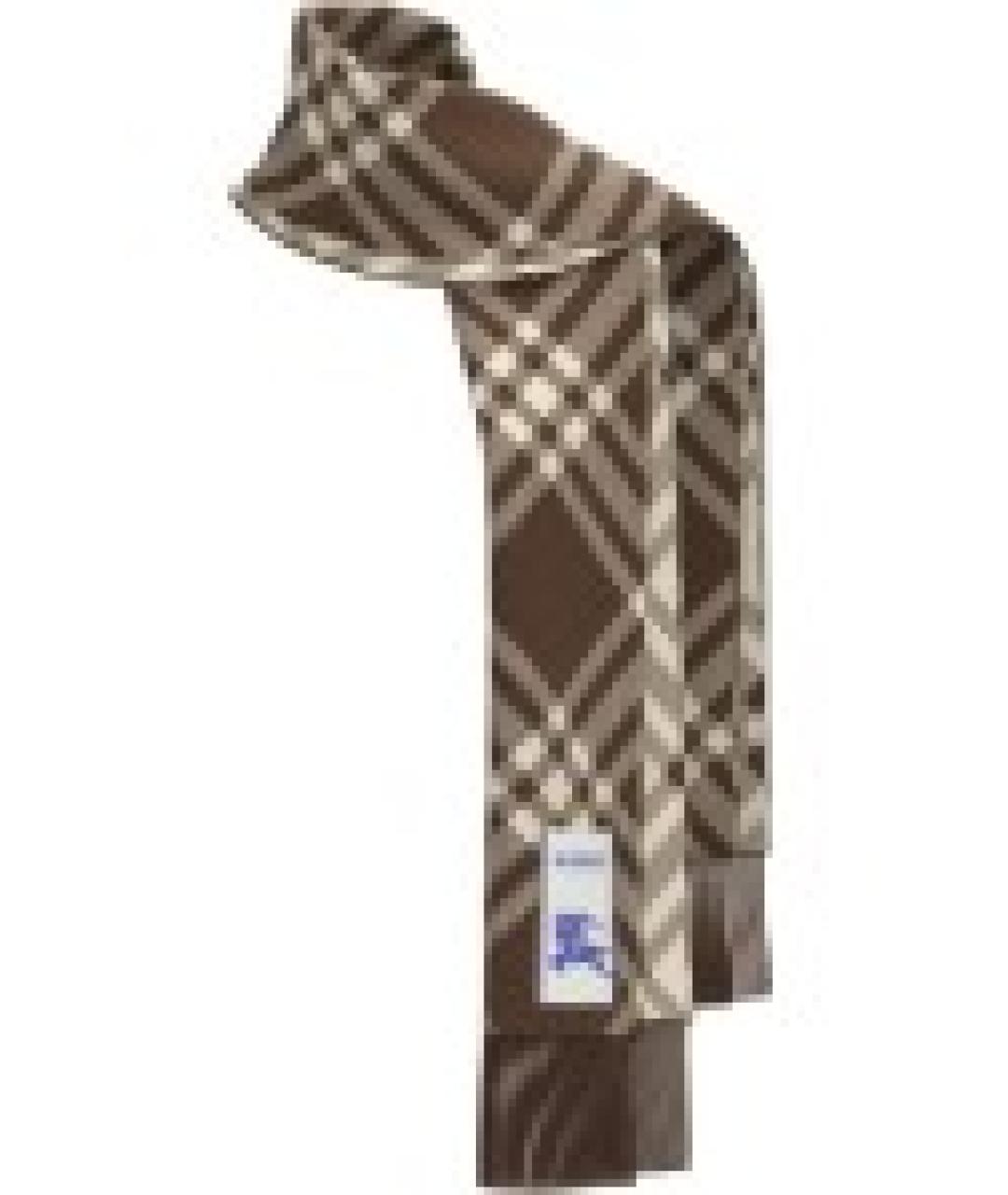 BURBERRY Коричневый кашемировый шарф, фото 1