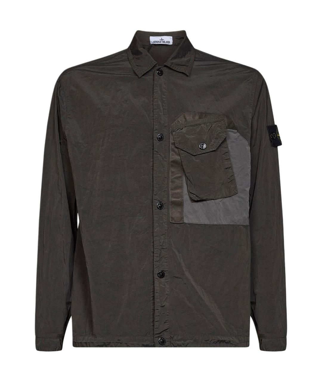 STONE ISLAND Серая полиамидовая куртка, фото 1