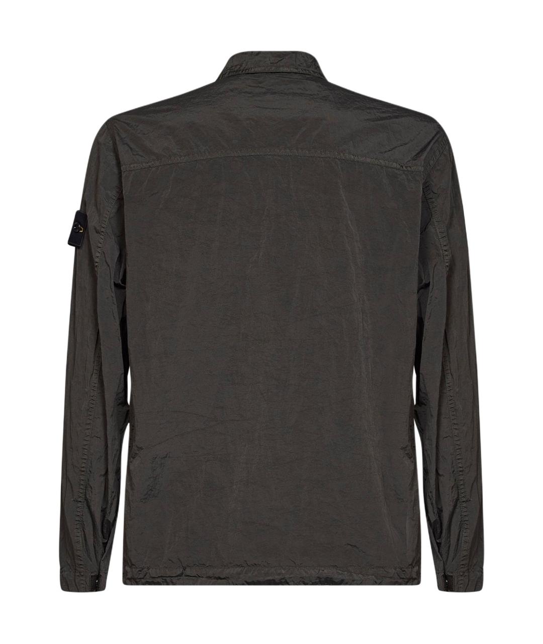 STONE ISLAND Серая полиамидовая куртка, фото 2
