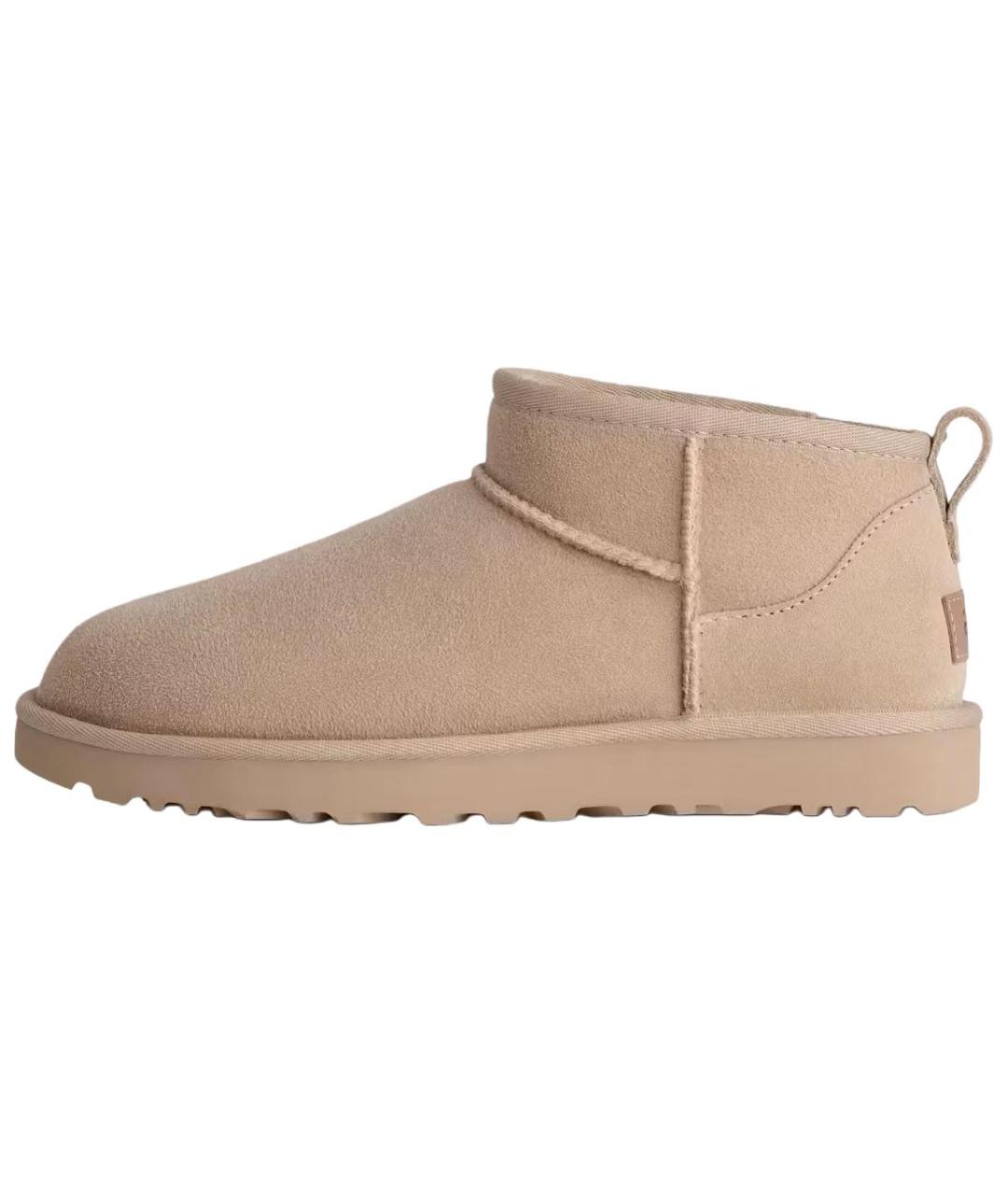 UGG Бежевые замшевые полусапоги, фото 2
